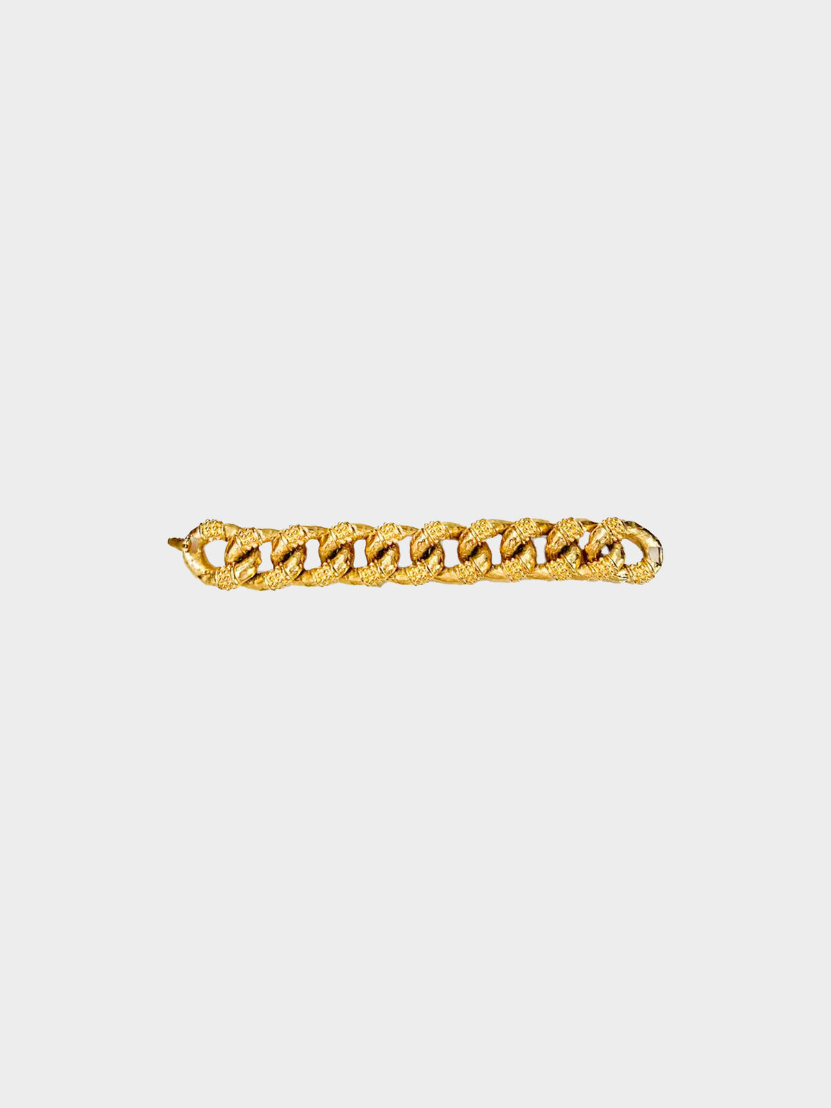 Givenchy 1980s Gold Textured Chain Link Bracelet