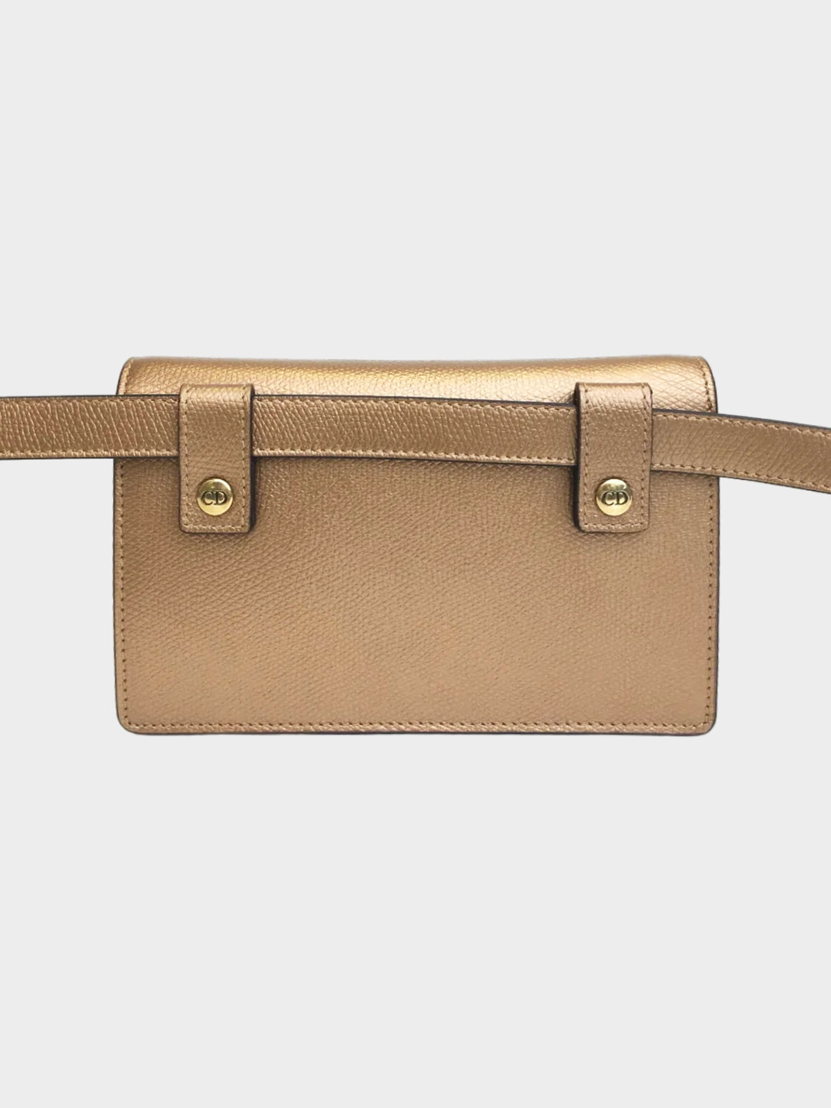 Christian Dior 2019 Gold Saddle Belt Pouch