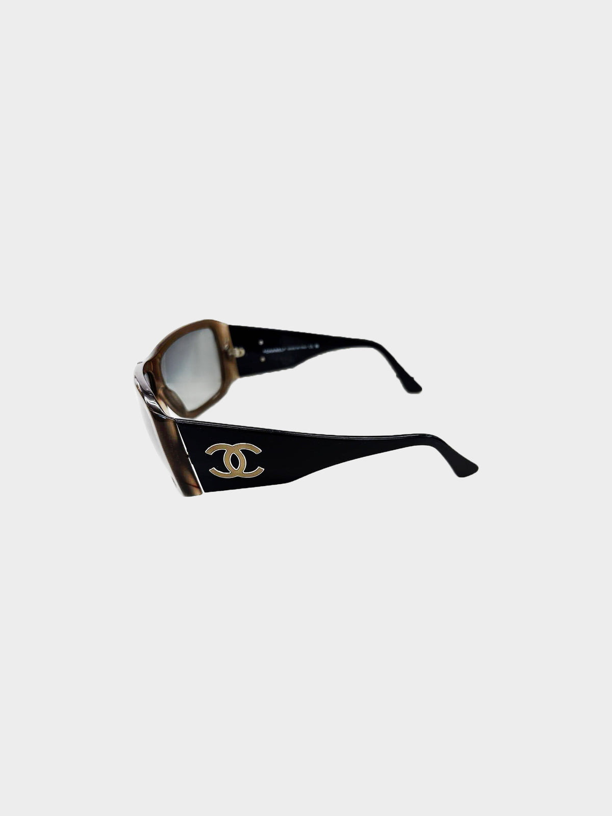 Chanel 2000s Black and Brown 5079 Sunglasses