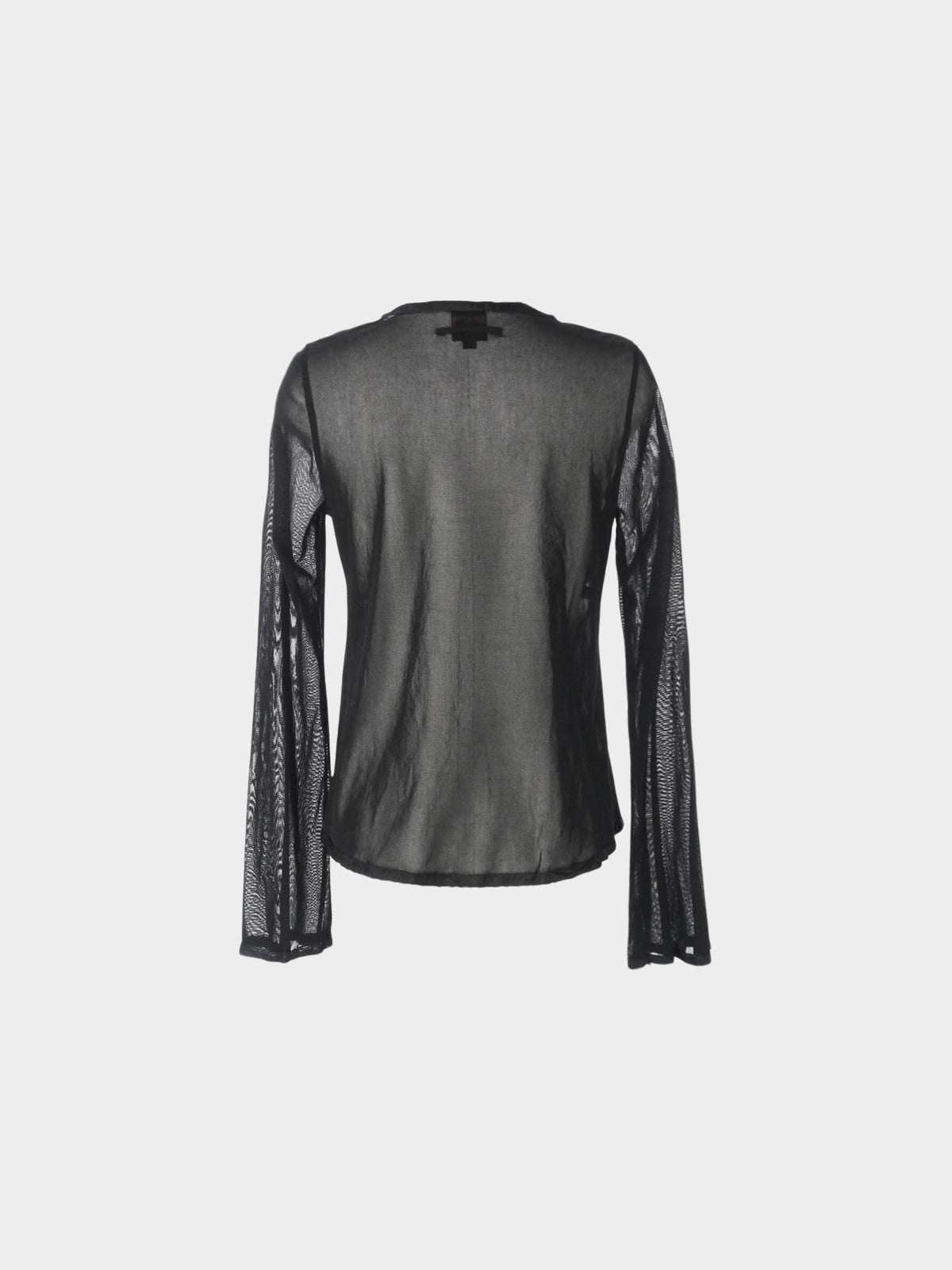 Jean Paul Gaultier 2000s Black Nylon Mesh Long Sleeve Top