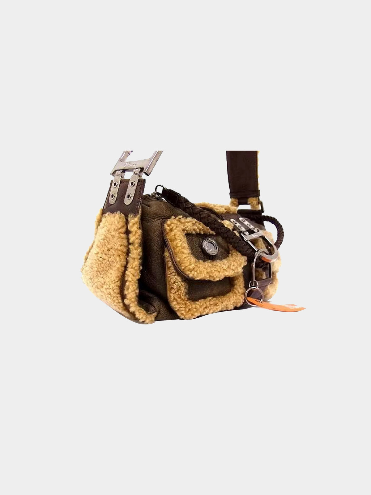 Christian Dior 2002 Fur Flight Brown Bag