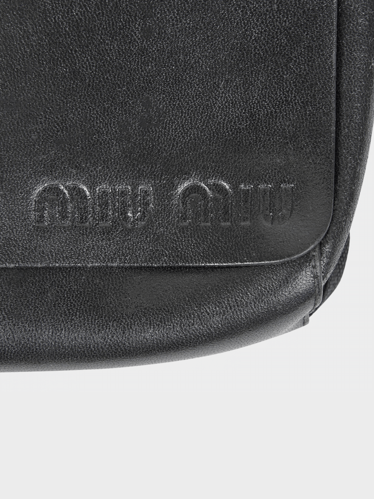 Miu Miu FW 1999 Black Leather Mesh Bag