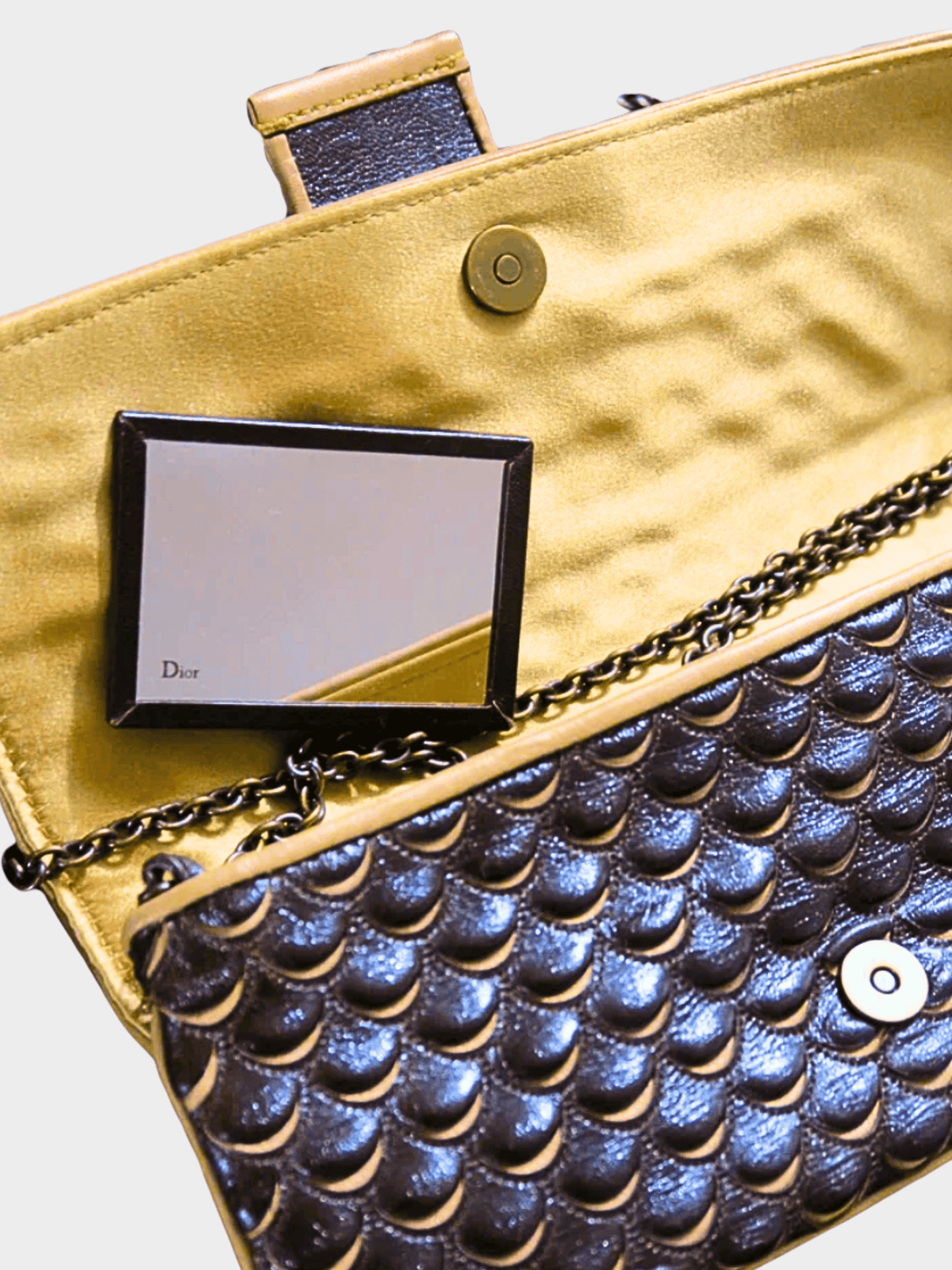 Christian Dior 2000s Brown Leather Clutch Bag