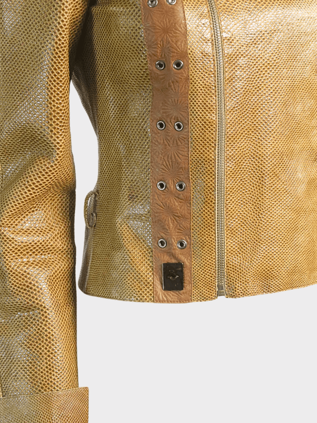 Christian Dior SS 2002 Brown Salmon Skin Leather Jacket