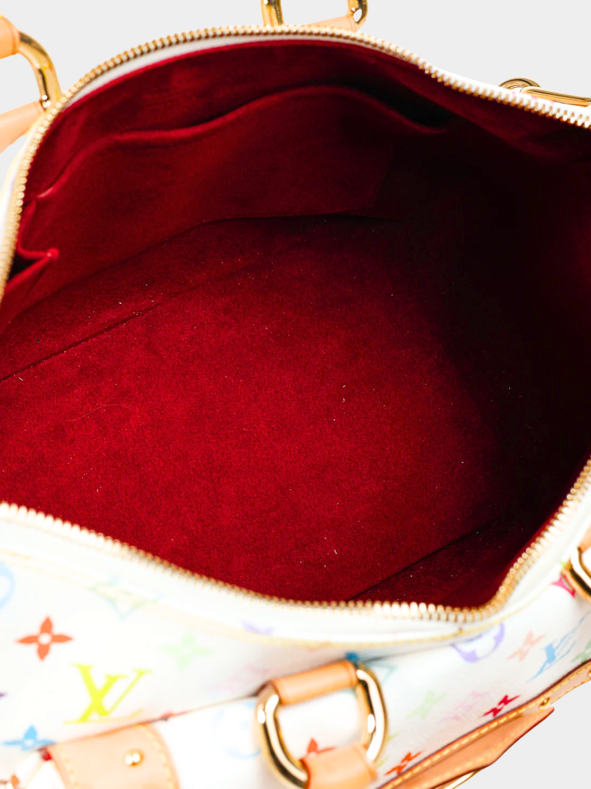 Louis Vuitton 2007 Takashi Murakami White Multicolor Rita Monogram Bag
