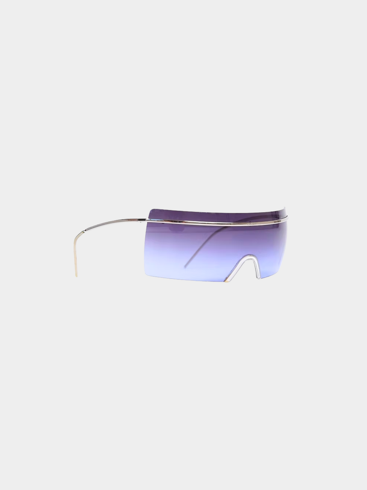 Chanel 2000s Purple Shield Square Sunglasses