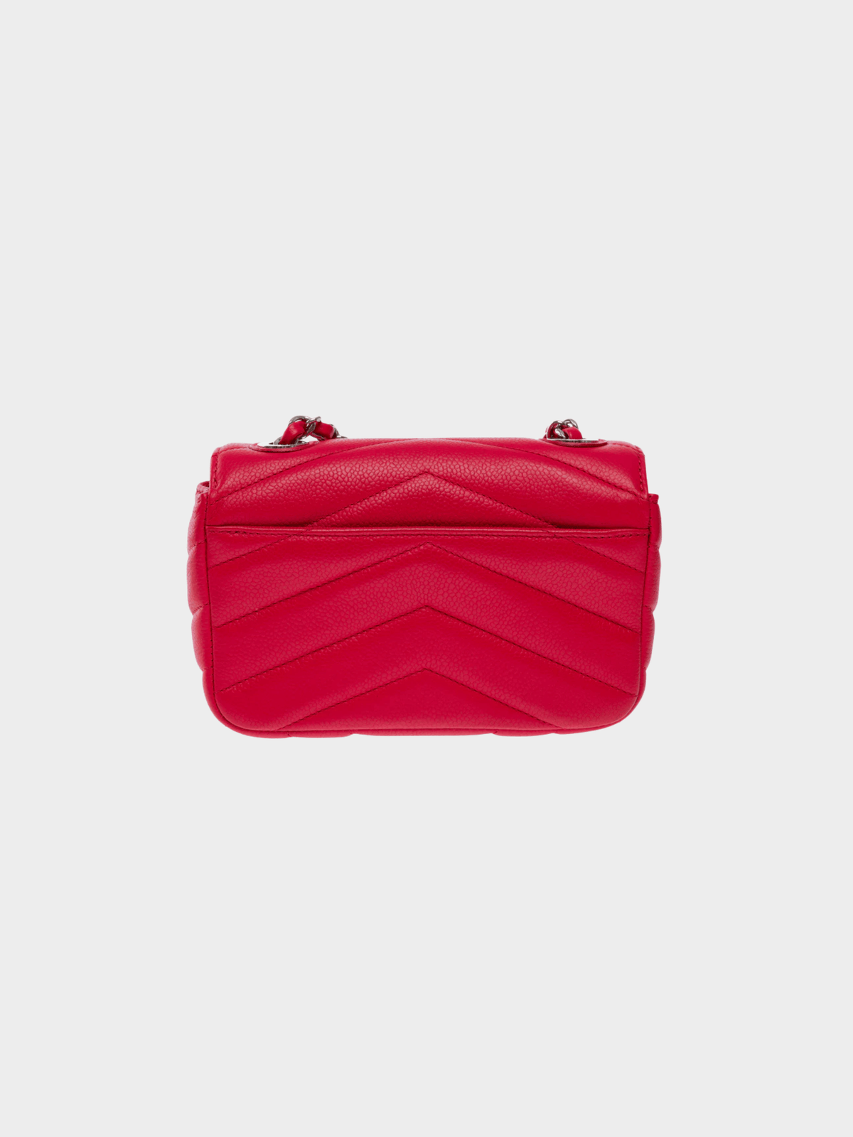 Chanel 2017 Red Mini Lady Chevron Flap Bag