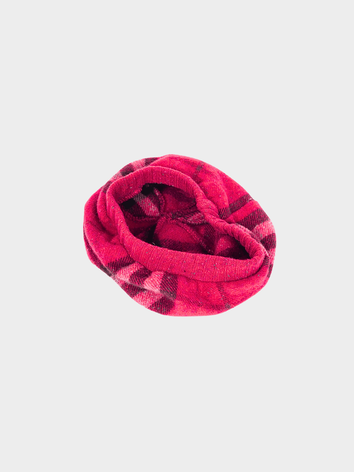 Burberry 2000s Pink Speckled-Check Wool Flannel Beret