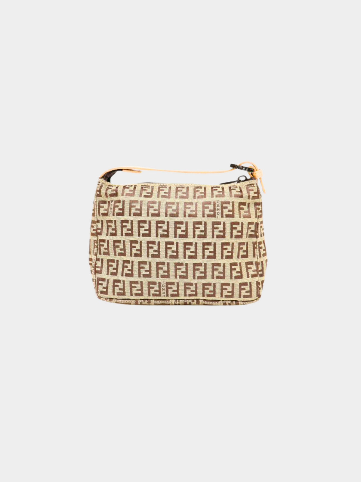 Fendi 2000s Beige Monogram Zucca Mini Handbag