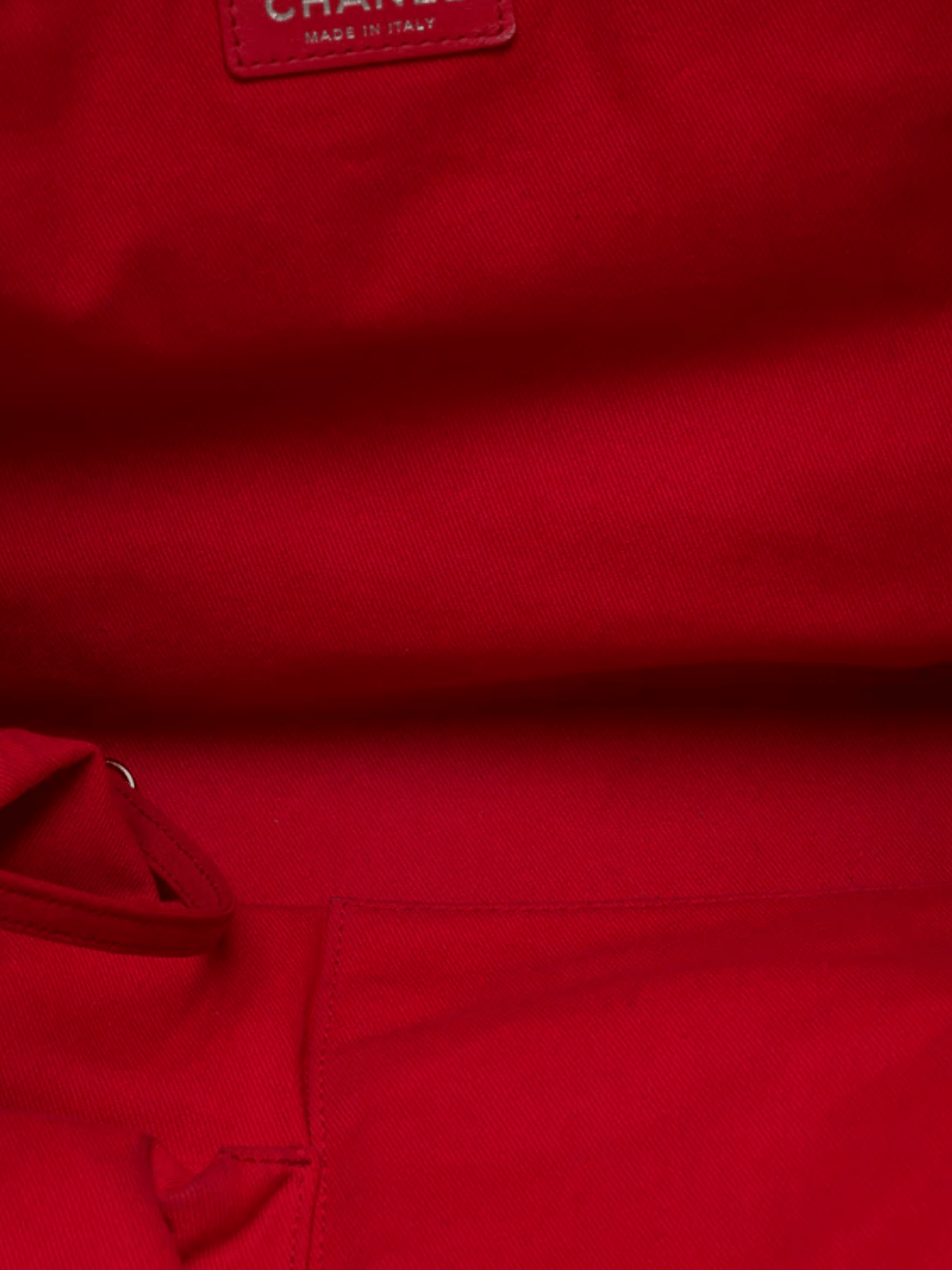 Chanel 2019 Red Orange Canvas Large Double Face Shopping Tote