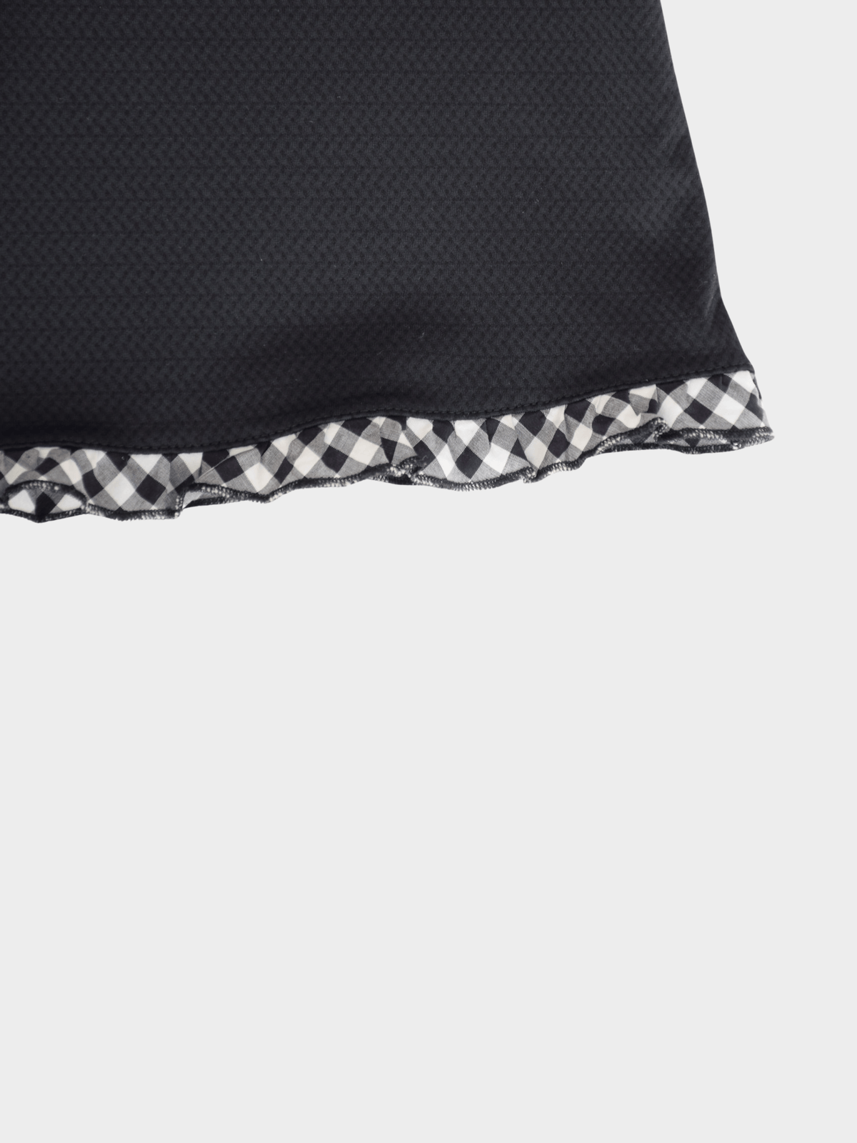 Miu Miu SS 2000 Black Cami Plaid Tank Top