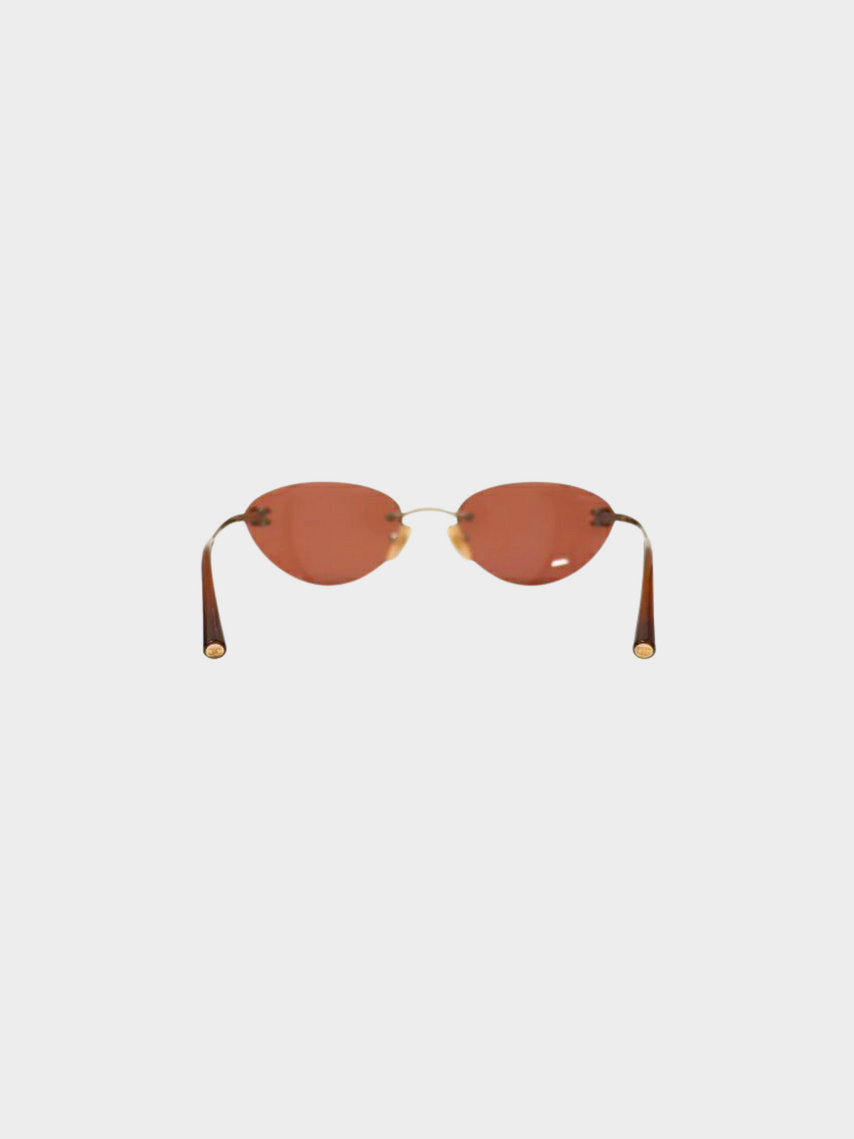 Chanel 2000s Red CC Cateye Sunglasses
