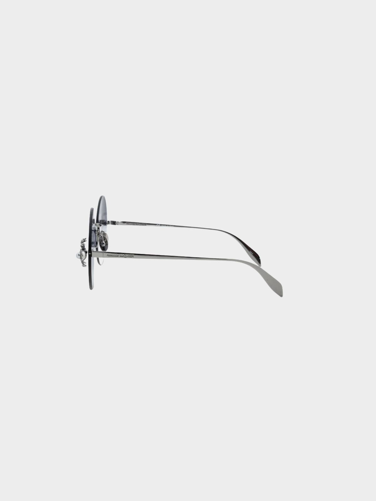 Alexander McQueen 2010s Spider-Embellished Round Sunglasses