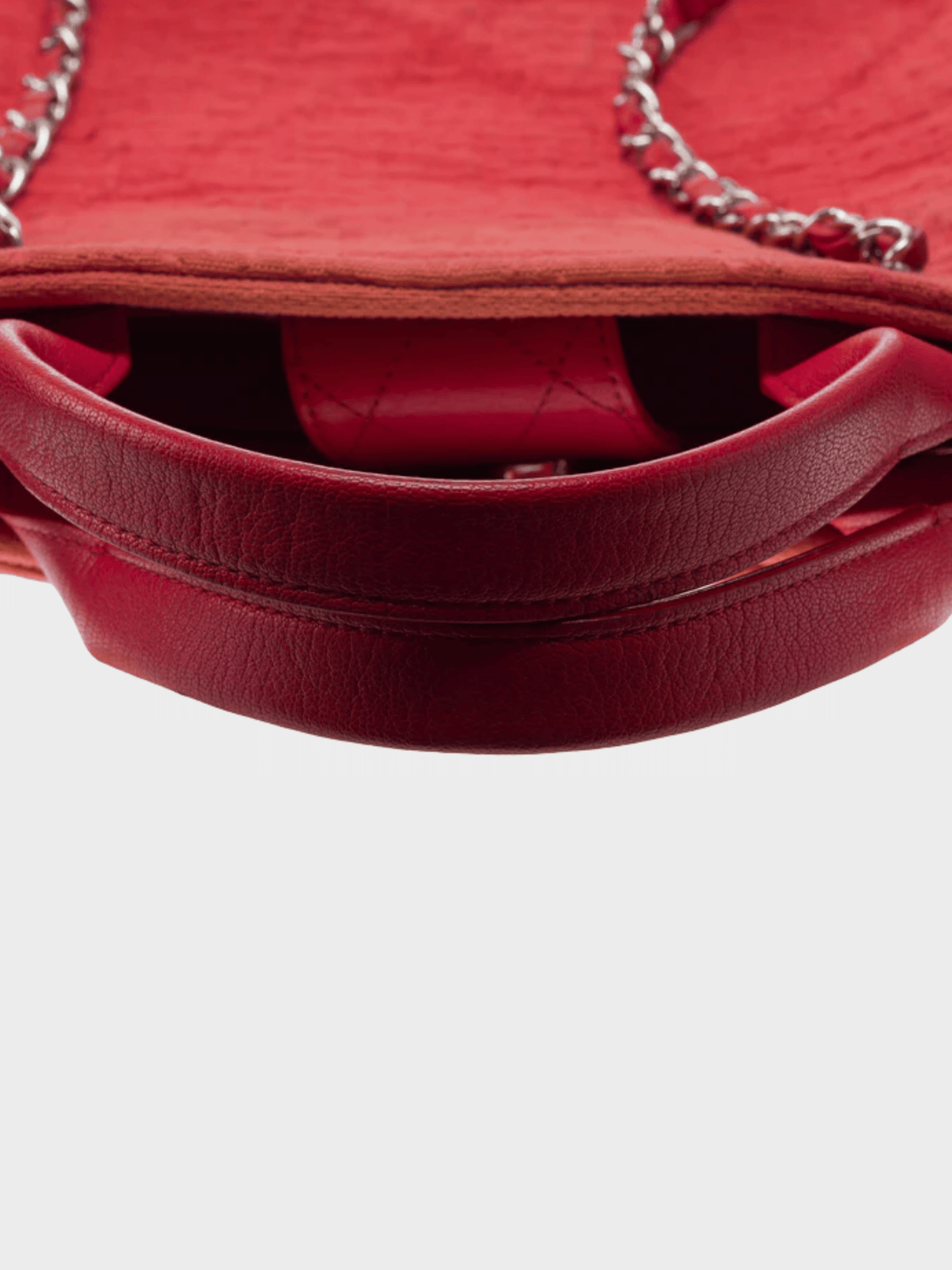 Chanel 2019 Red Orange Canvas Large Double Face Shopping Tote