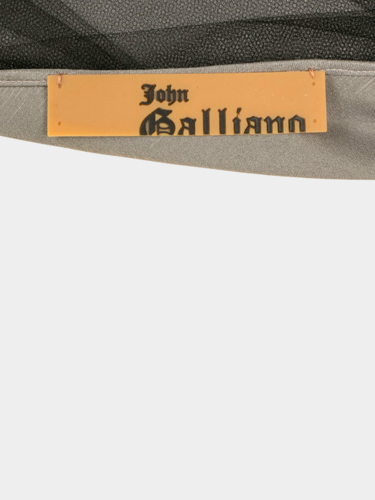 John Galliano 2000s Grey Silk Asymmetrical Skirt