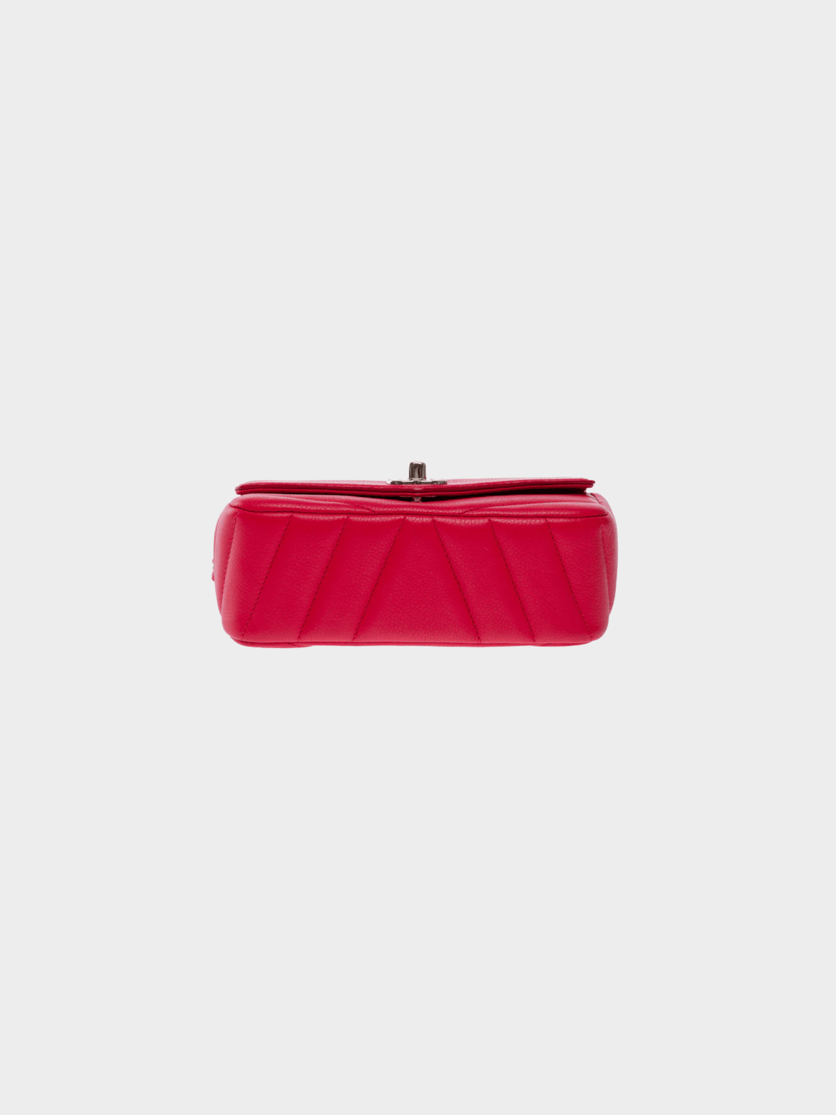 Chanel 2017 Red Mini Lady Chevron Flap Bag