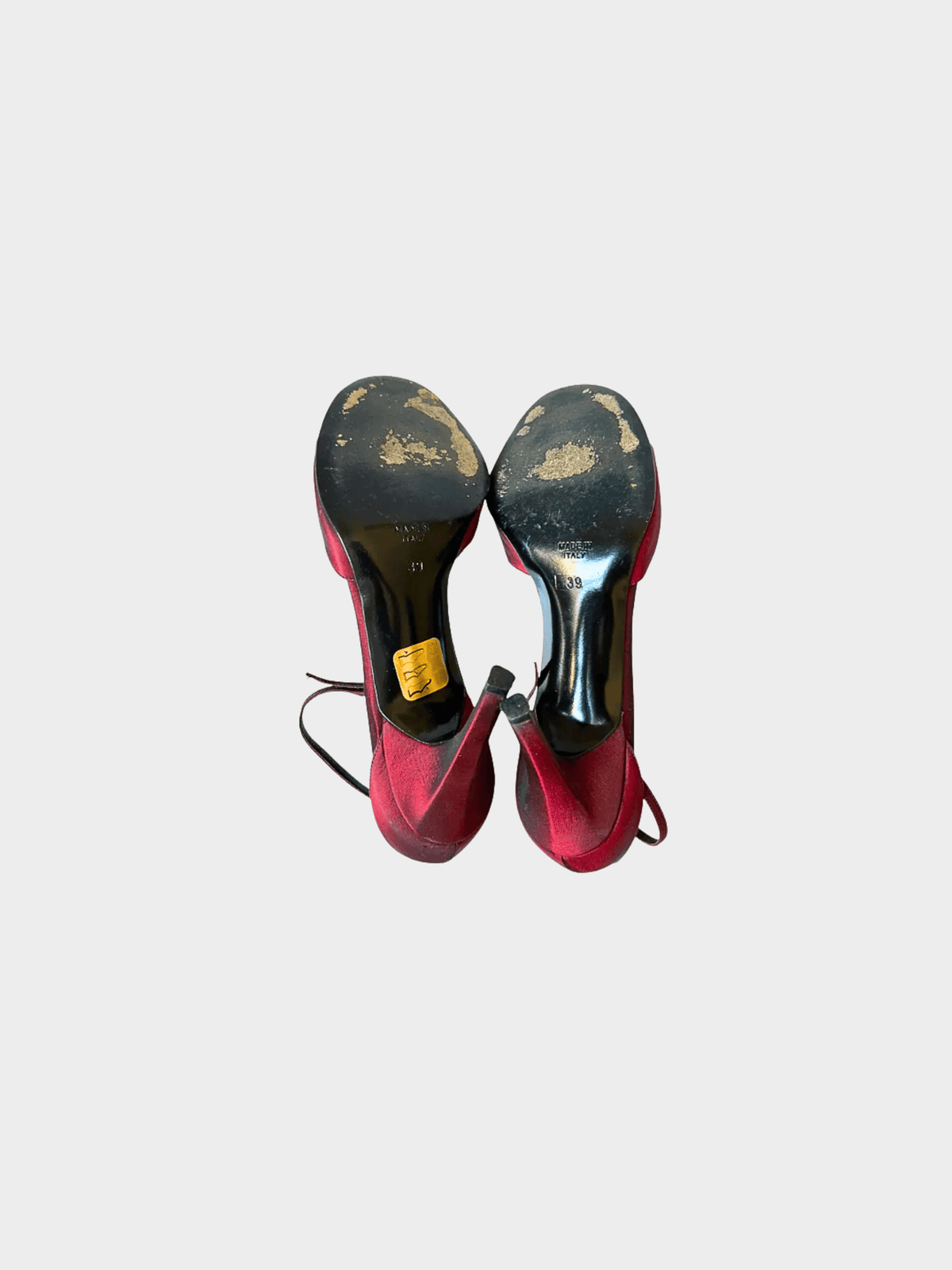 René Caovilla 2000s Burgundy Red Rose Heels