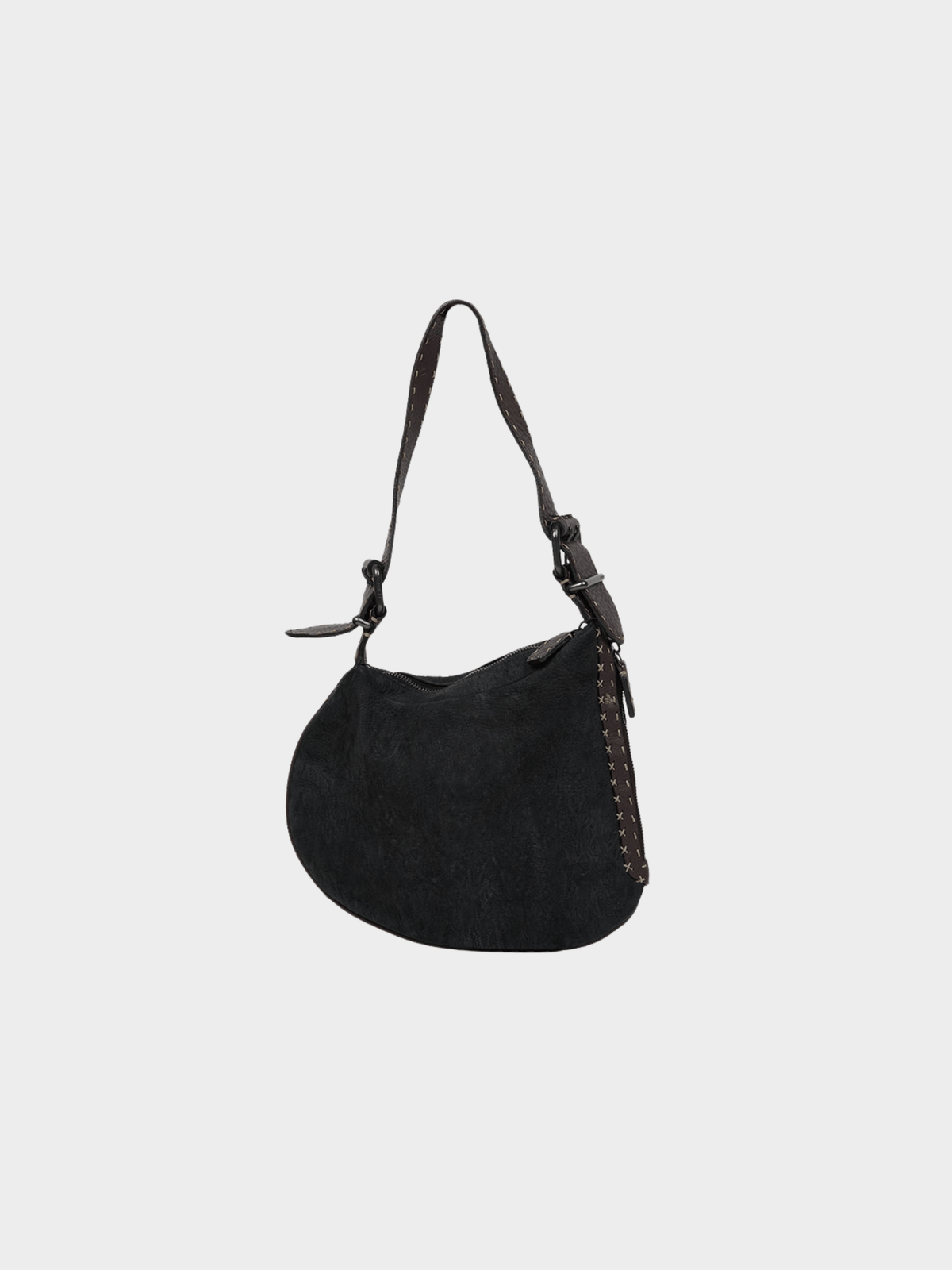 Fendi FW 2002 Oyster Exotic Stingray Trimmed Leather Bag