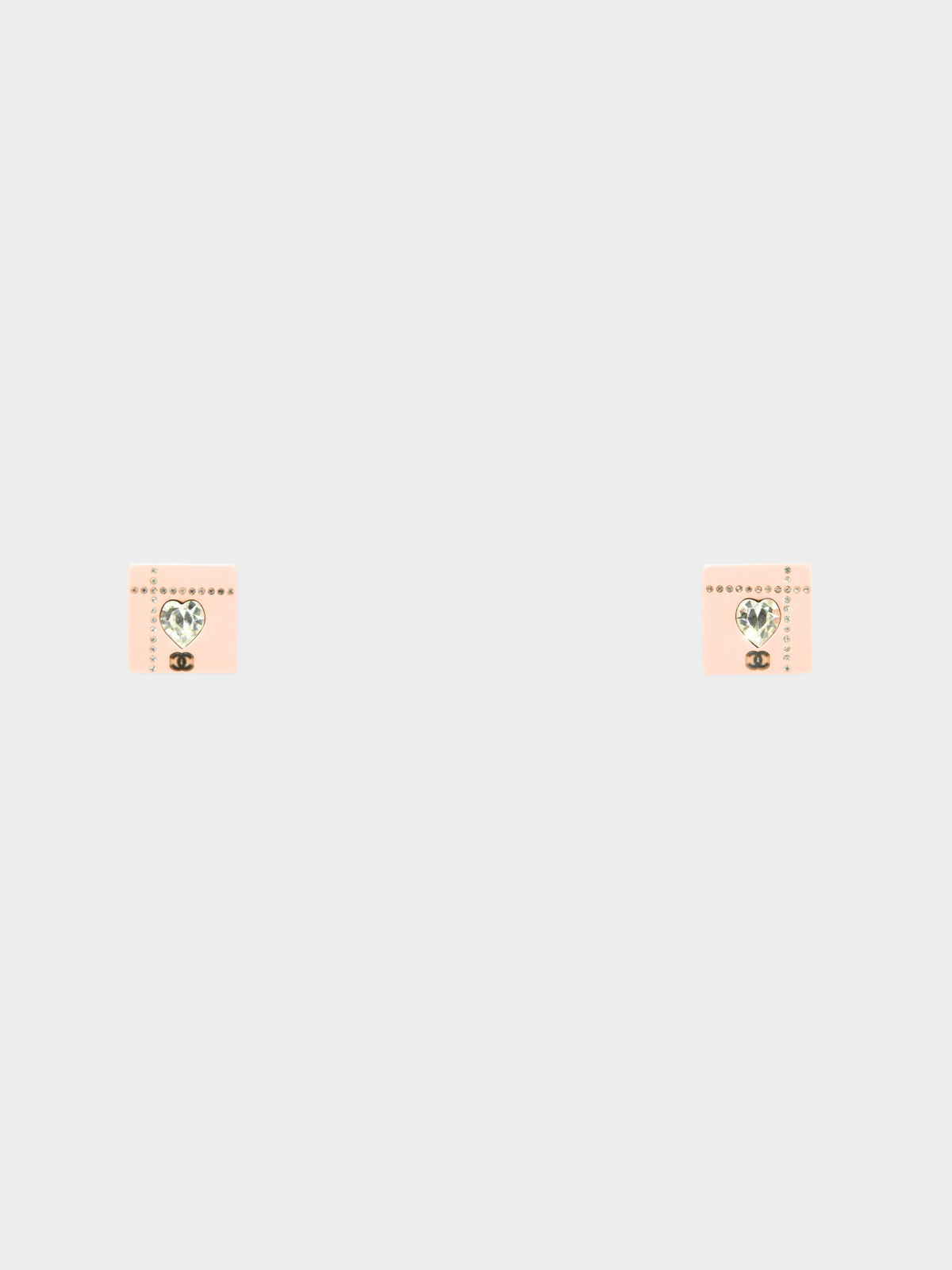 Chanel 2004 Pink Square clip-on earrings