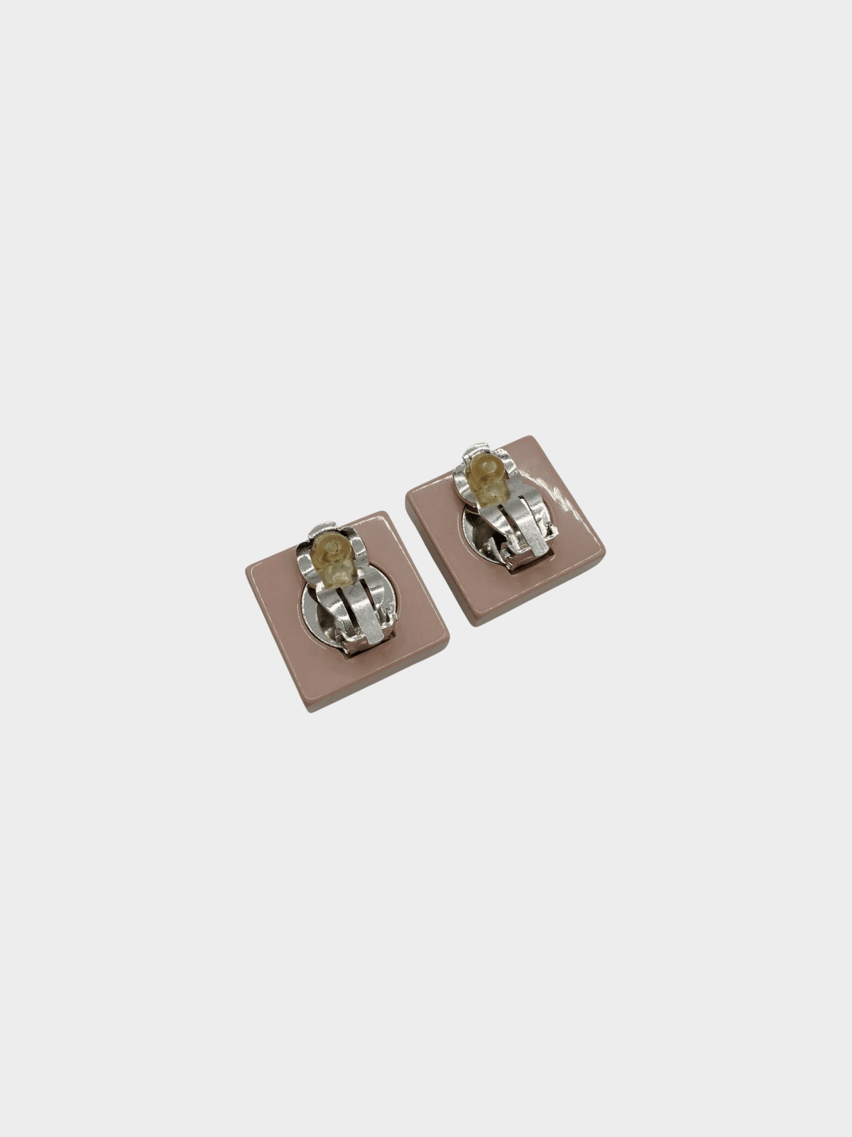 Chanel 2004 Pink Square clip-on earrings