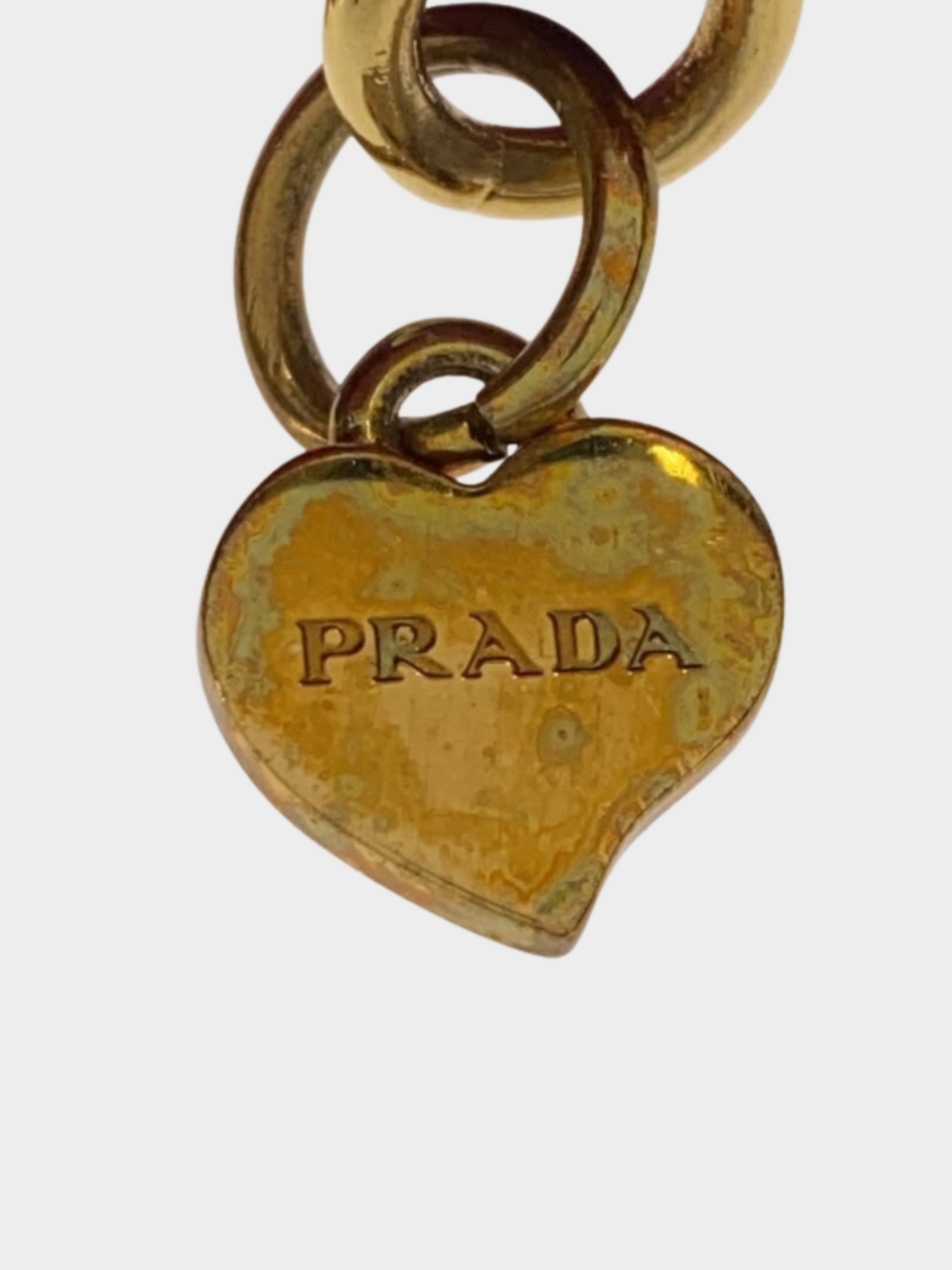 Prada 2000s Red Rose and Heart Belt Bracelet