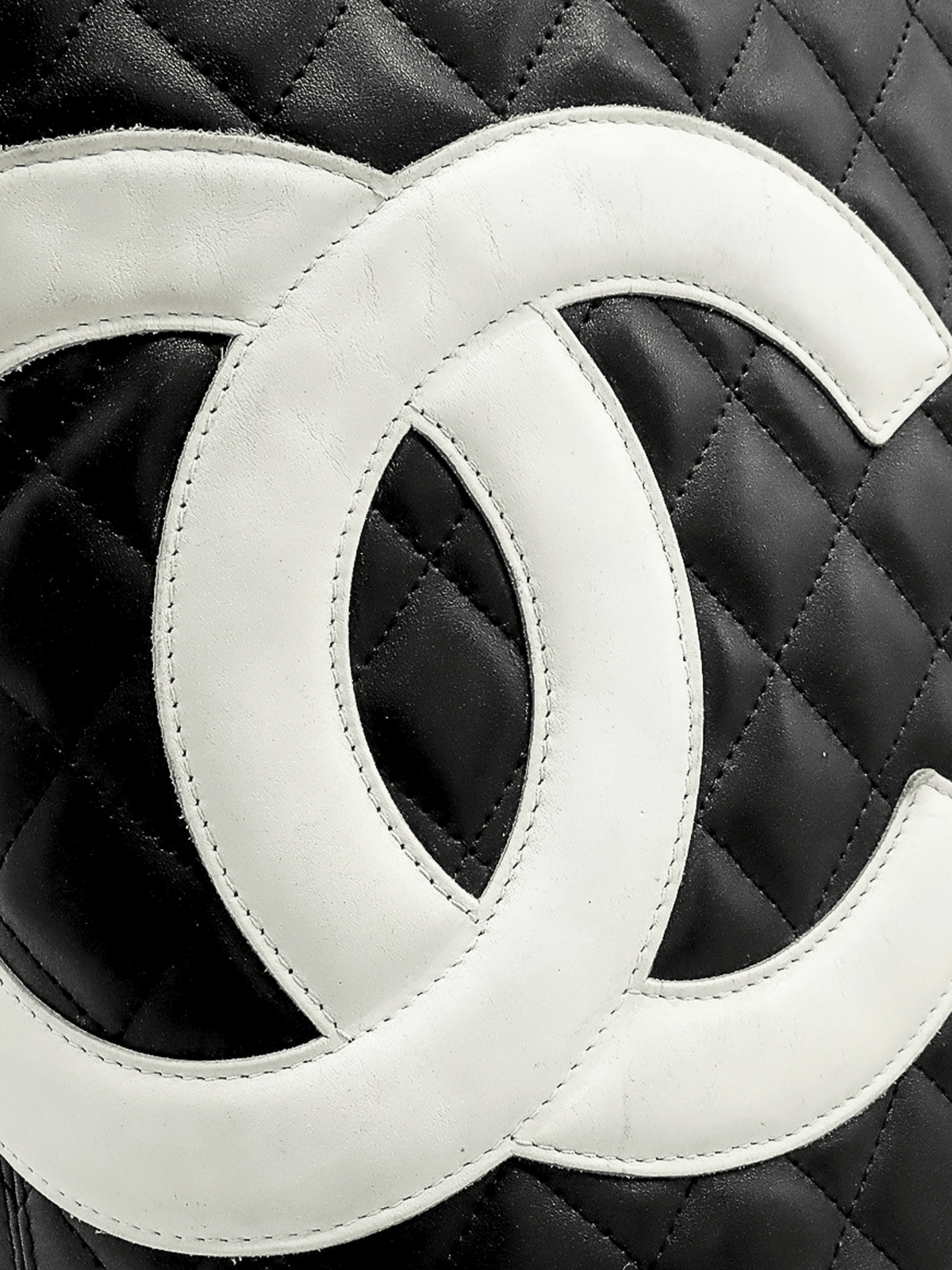 Chanel 2000s Black Cambon Logo Tote