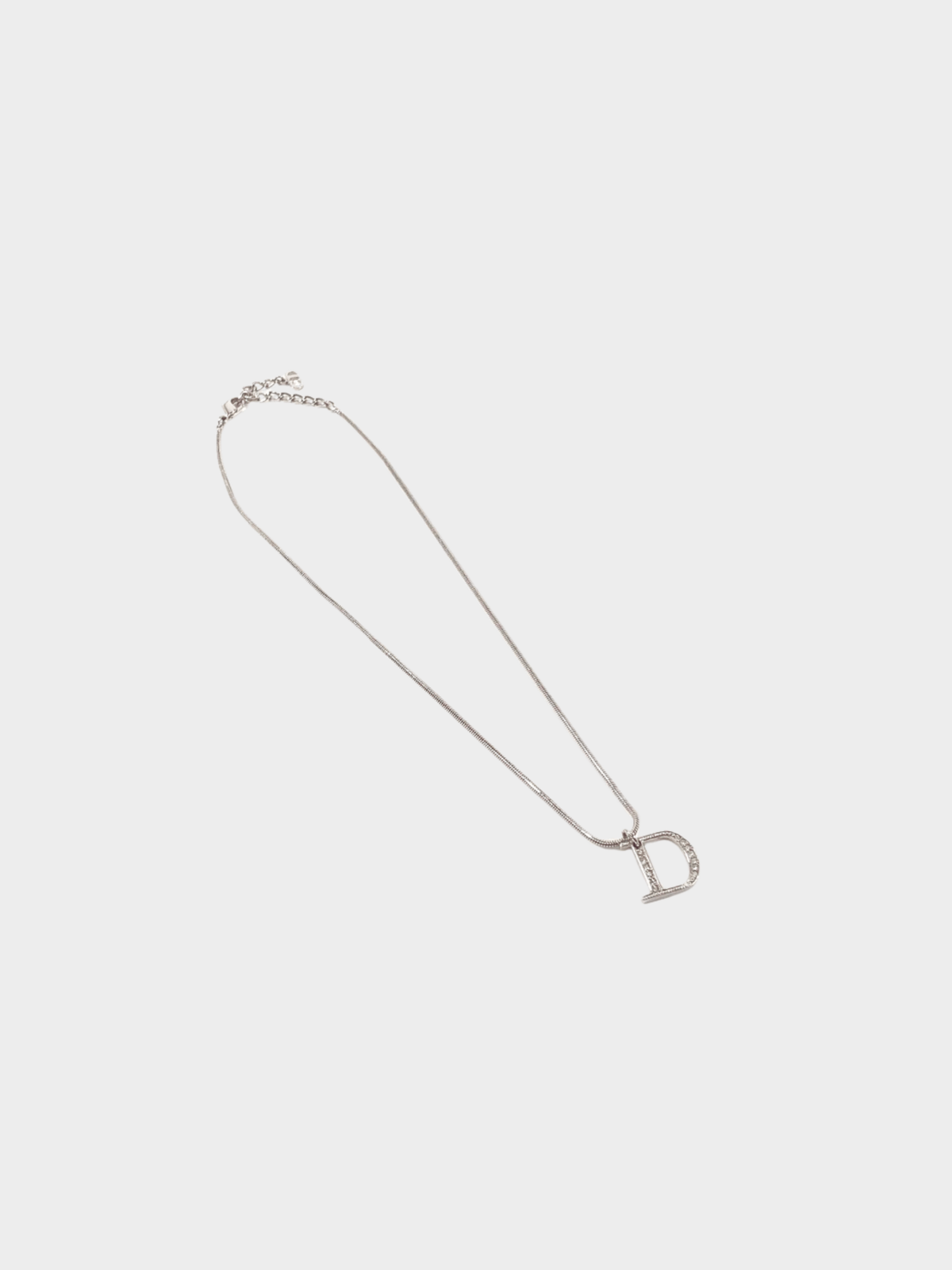 Christian Dior 2000s D logo Charm Necklace