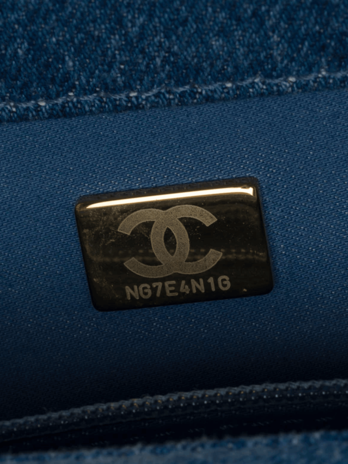 Chanel 2010s Blue Denim Small Flap Bag
