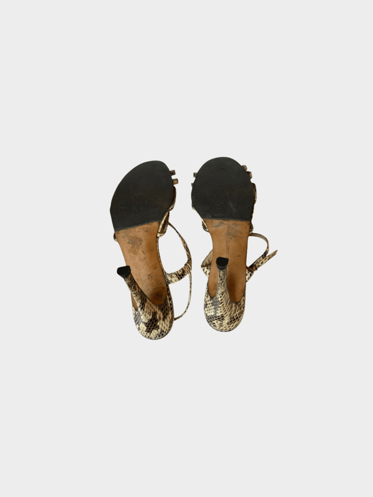 Manolo Blahnik 2000s Python Sandal Heels