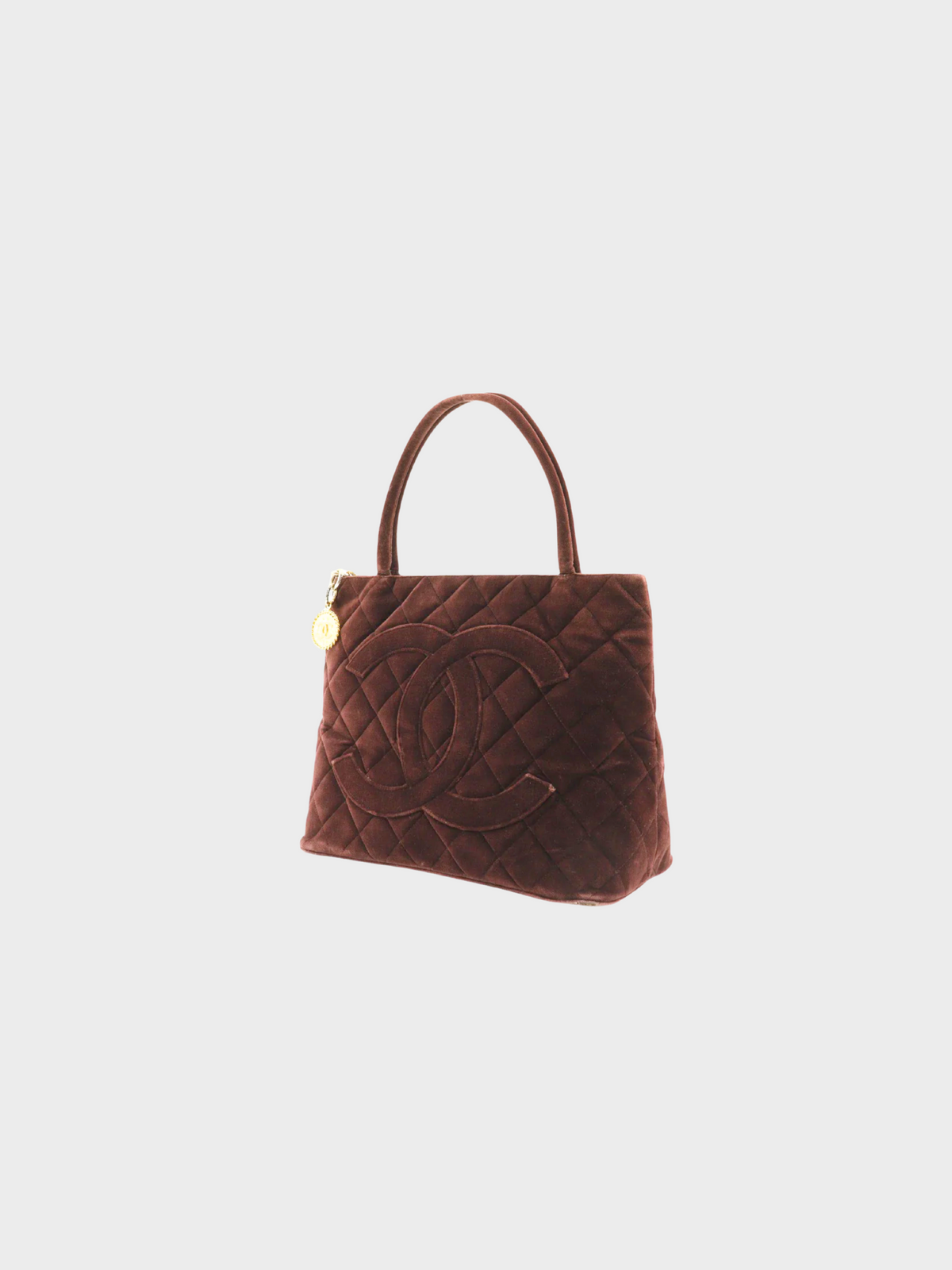Chanel 1990s Brown Velvet Tote Bag