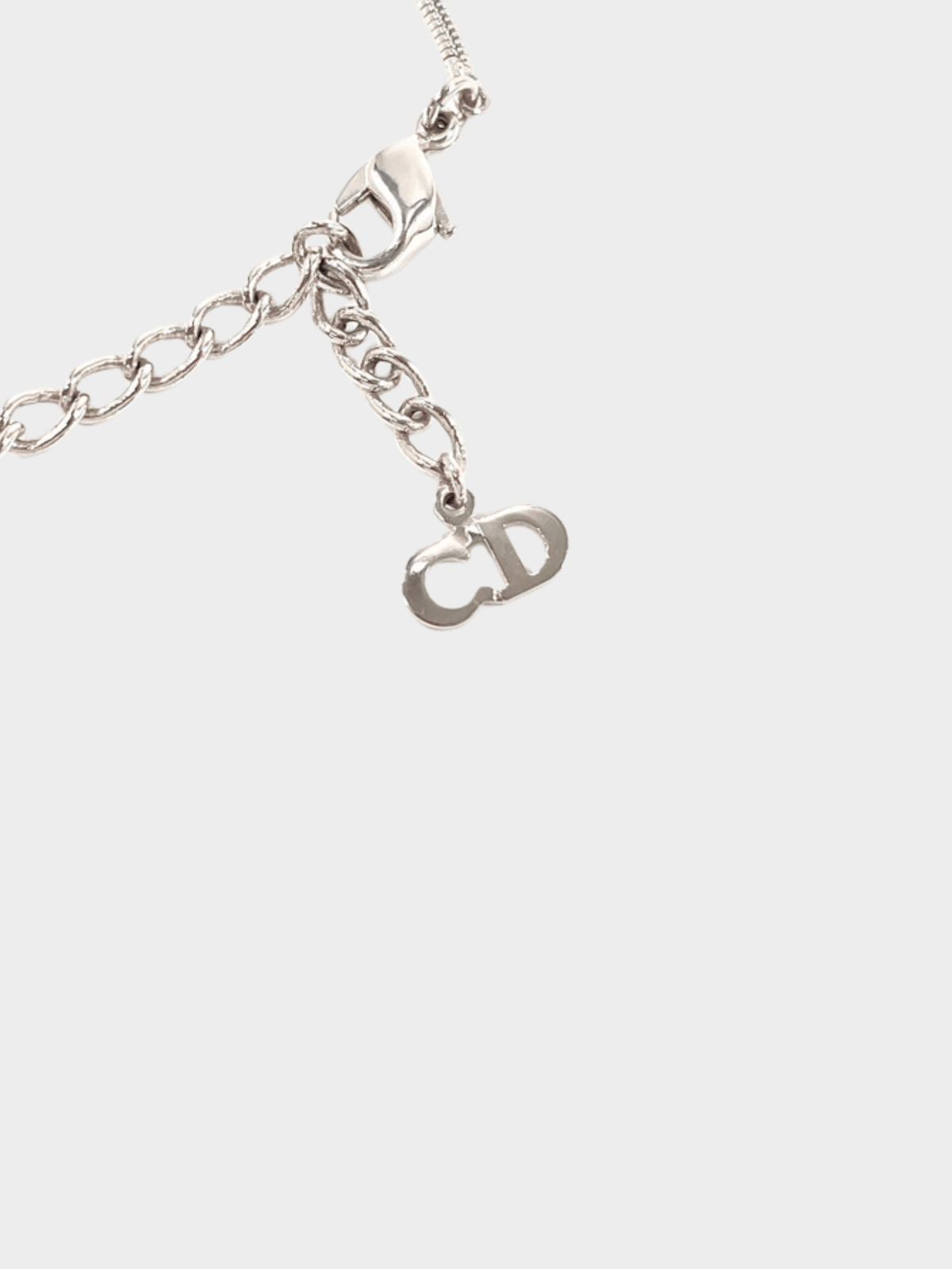 Christian Dior 2000s D logo Charm Necklace
