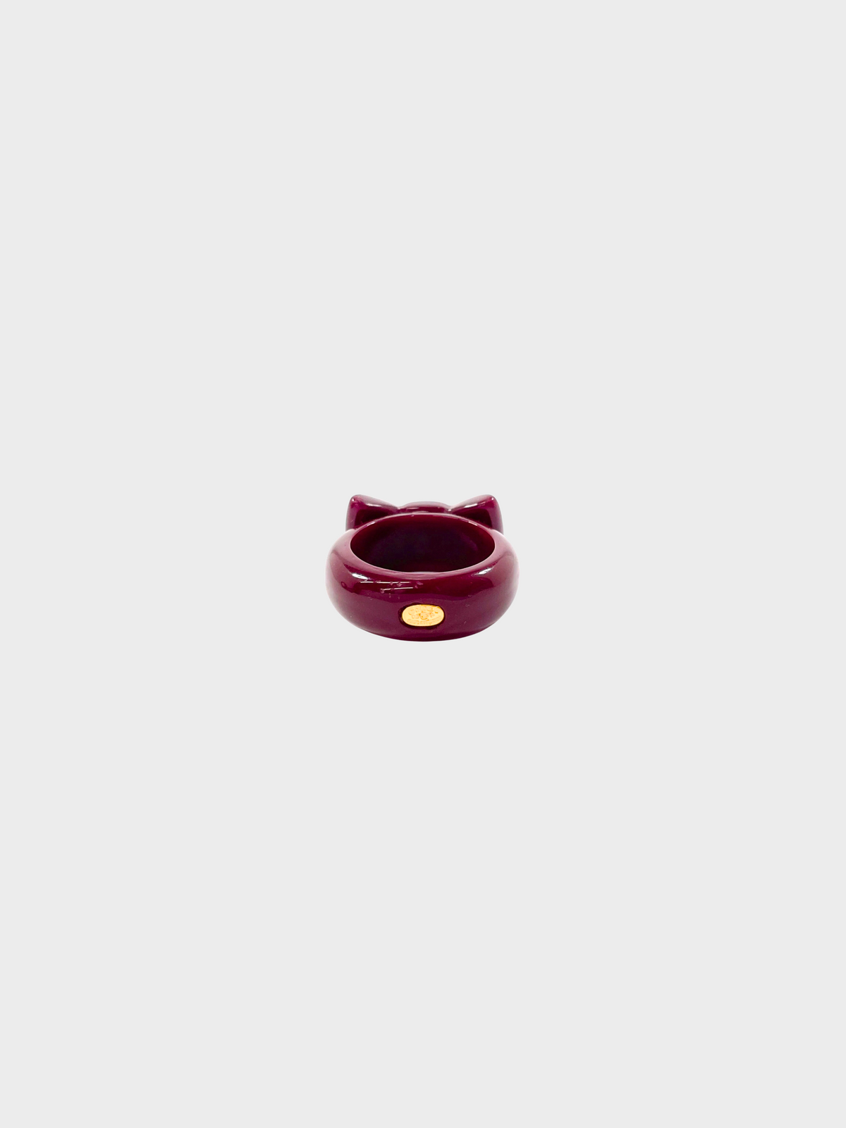 Chanel 2002 Red Coco Mark Ribbon Ring