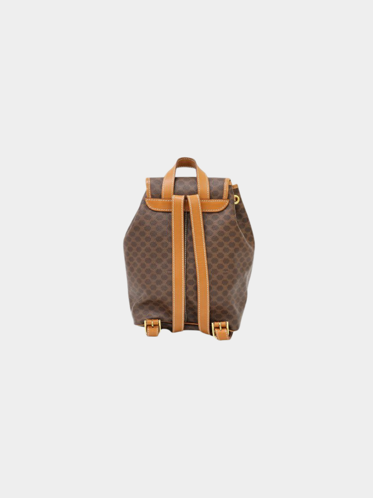 Celine 1990s Brown Macadam Backpack