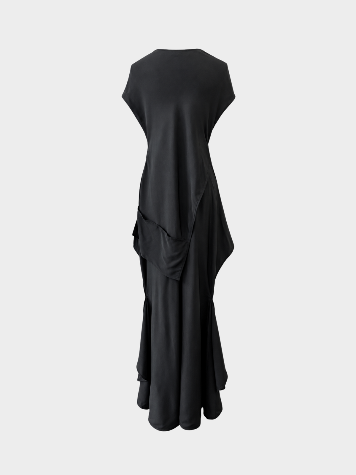 Yohji Yamamoto 2000s Black Silk Long Back Top