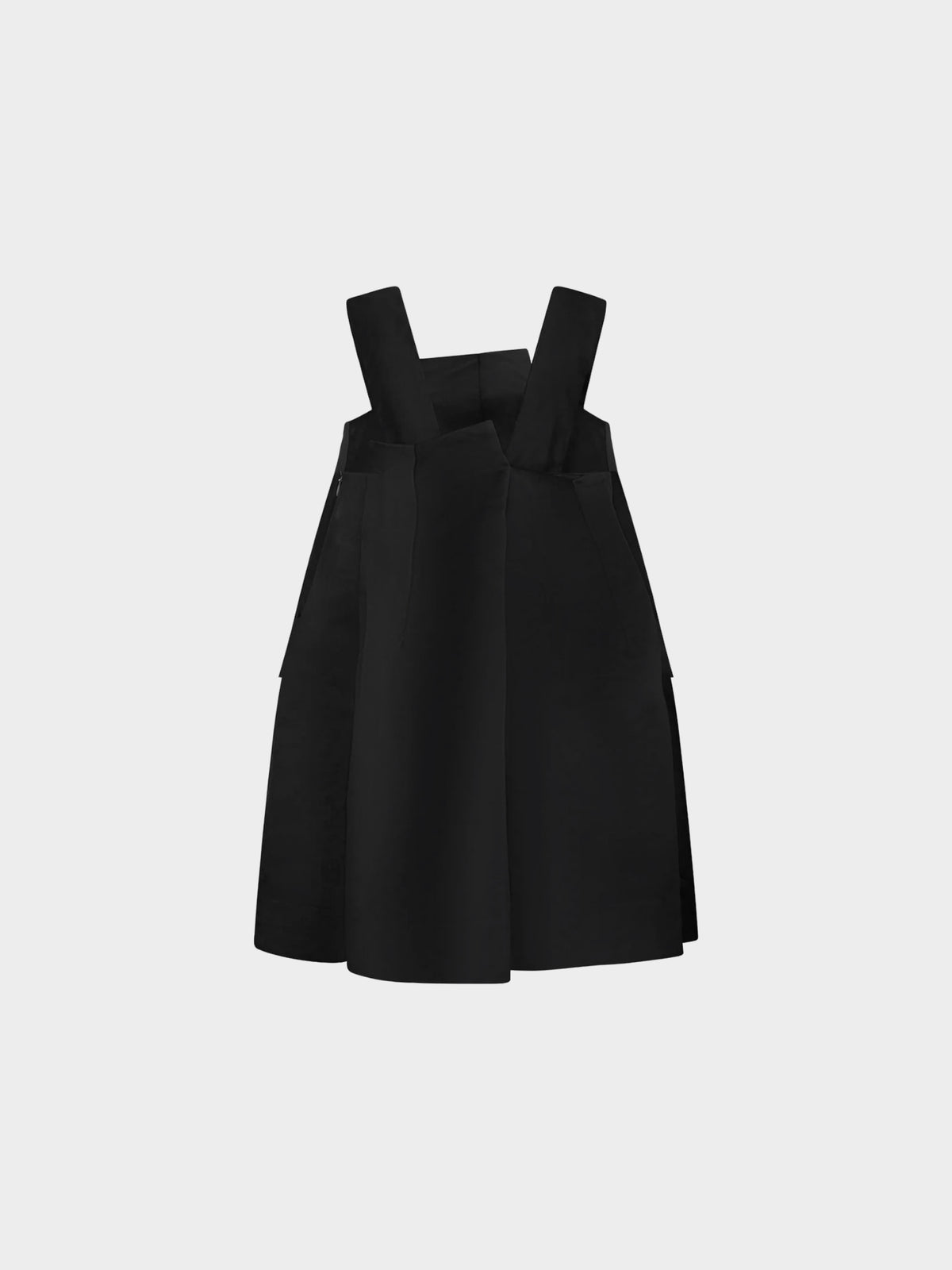 Comme des Garçons FW 2020 Black Satin Pleated Top/MIni Dress