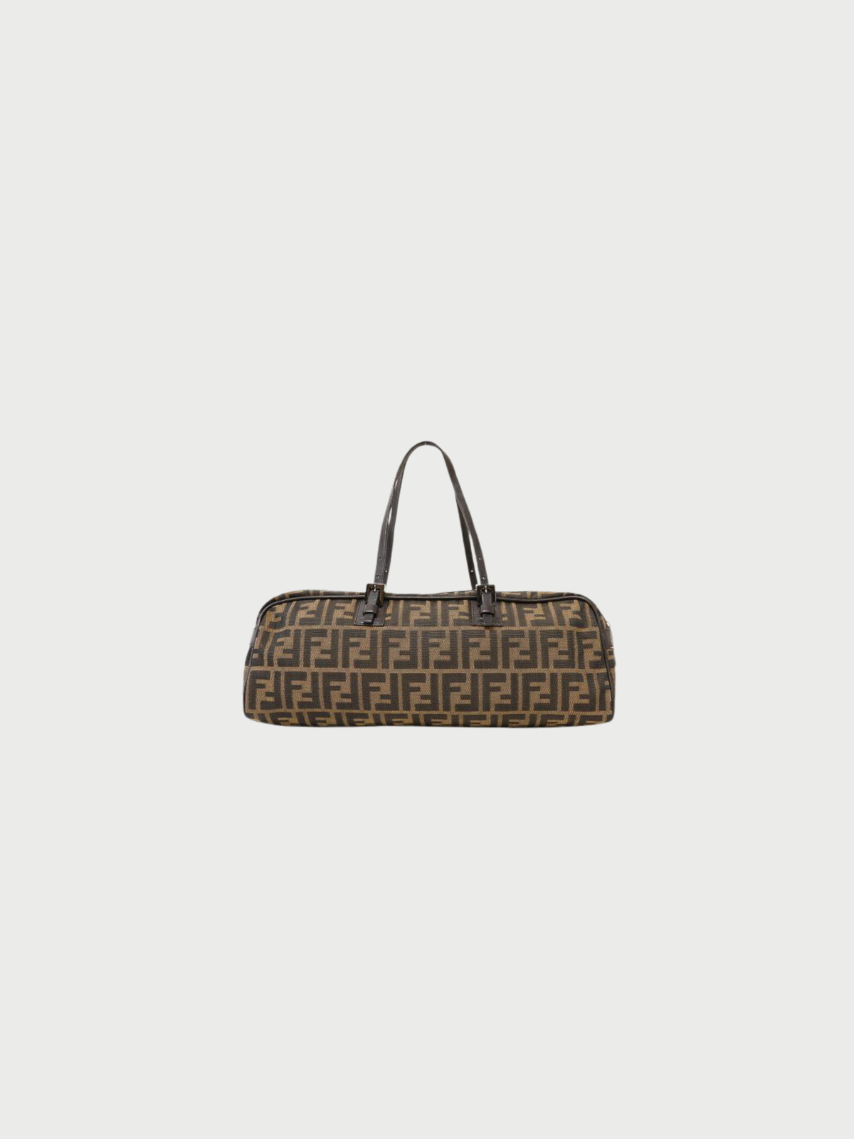 Fendi 2000s Brown Canvas Leather Zucca Handbag