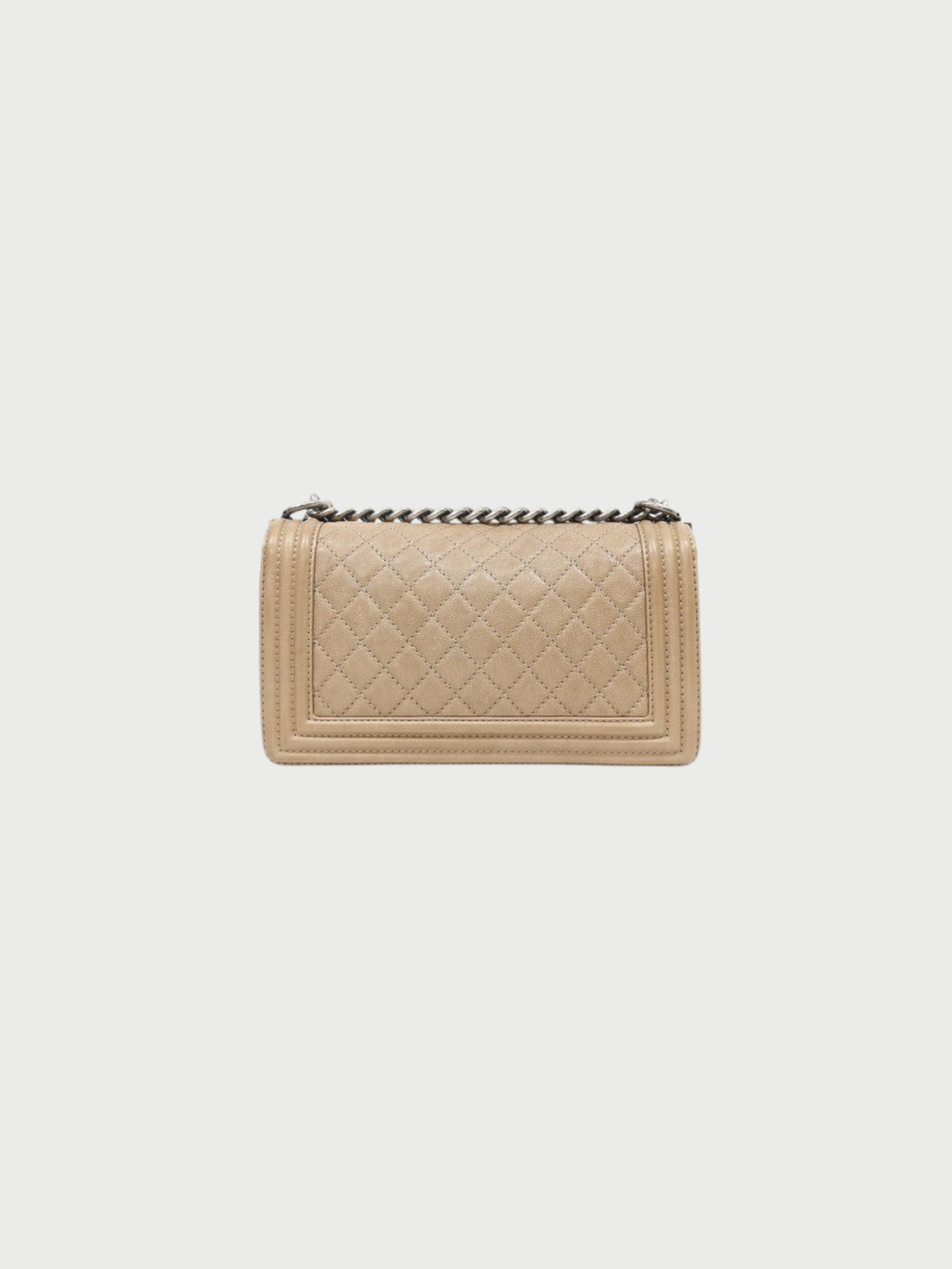 Chanel 2010s Beige Lambskin Boy Flap Bag