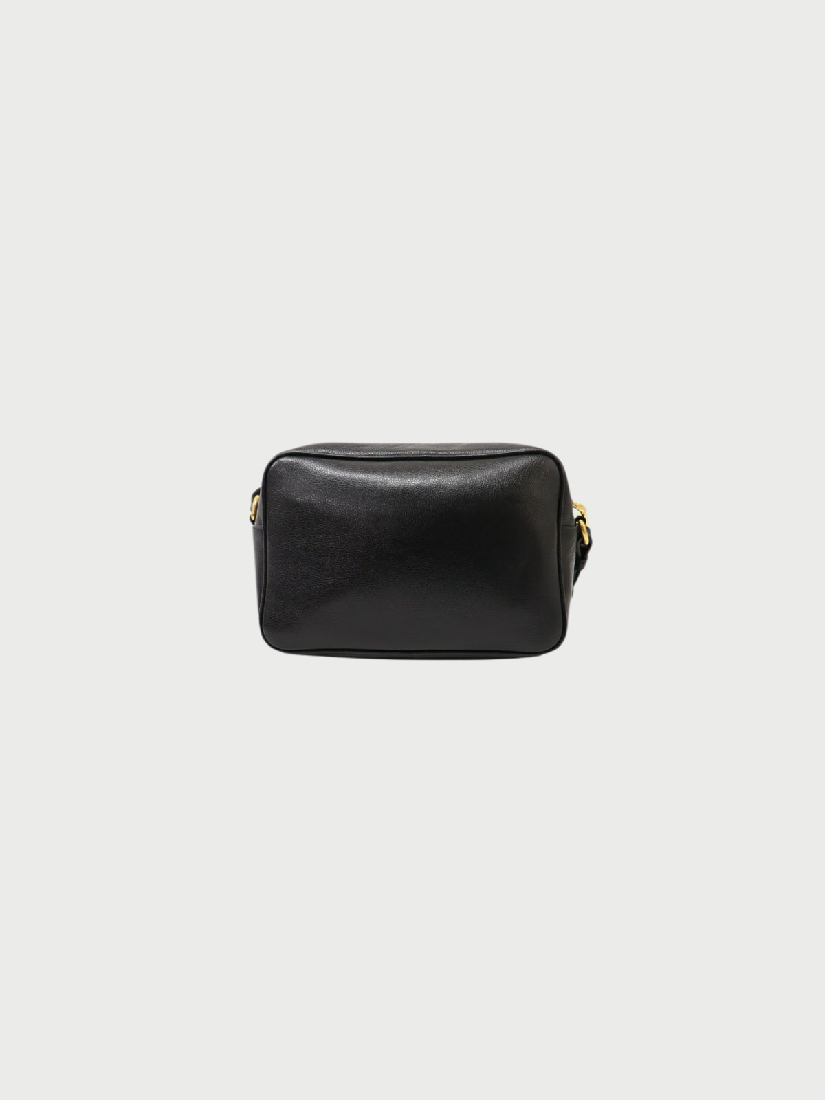Prada 2010s Black Leather Logo-Embossed Shoulder Bag