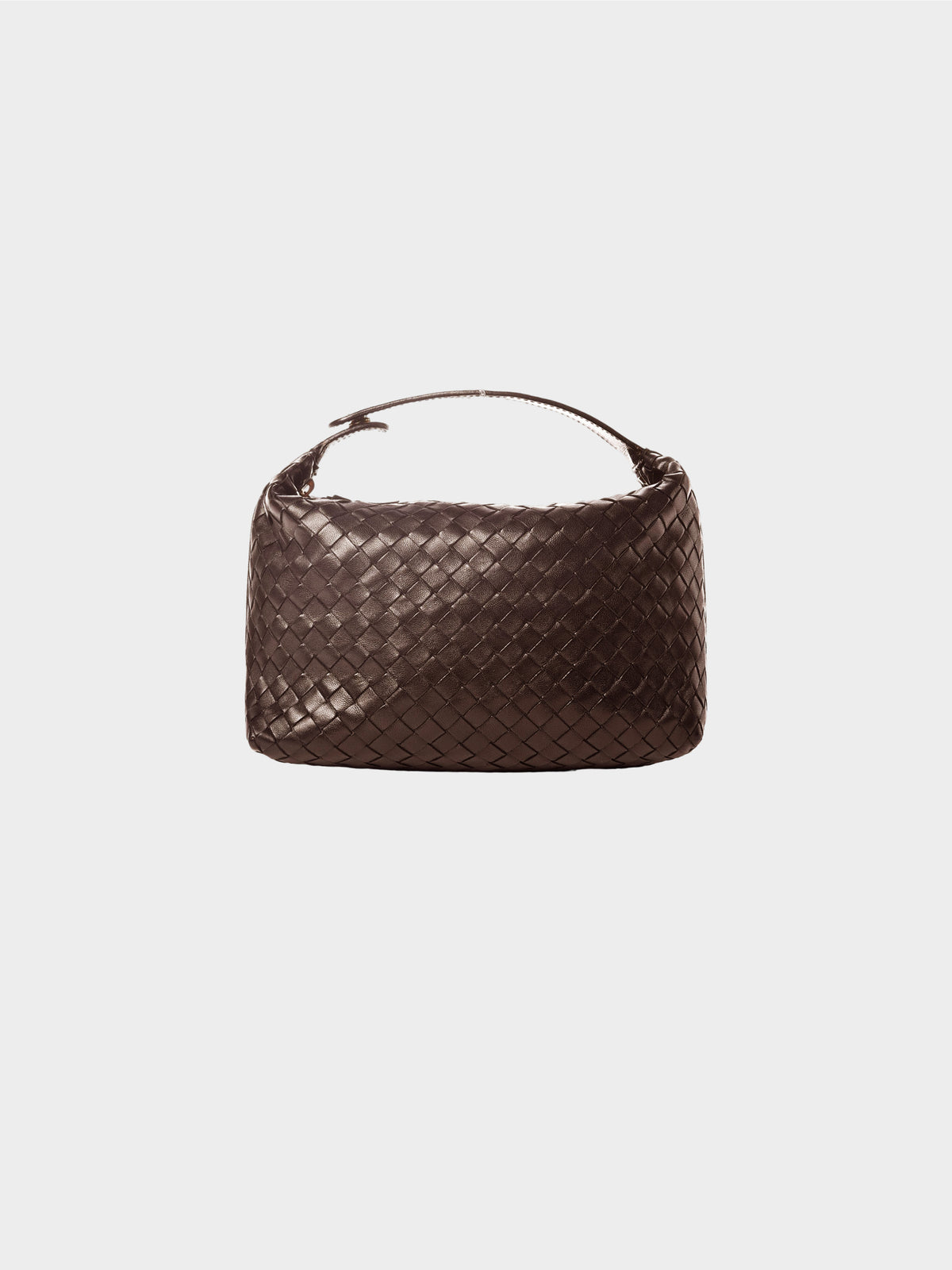 Bottega Veneta 2000s Brown Nappa Intrecciato Cosmetic Bag