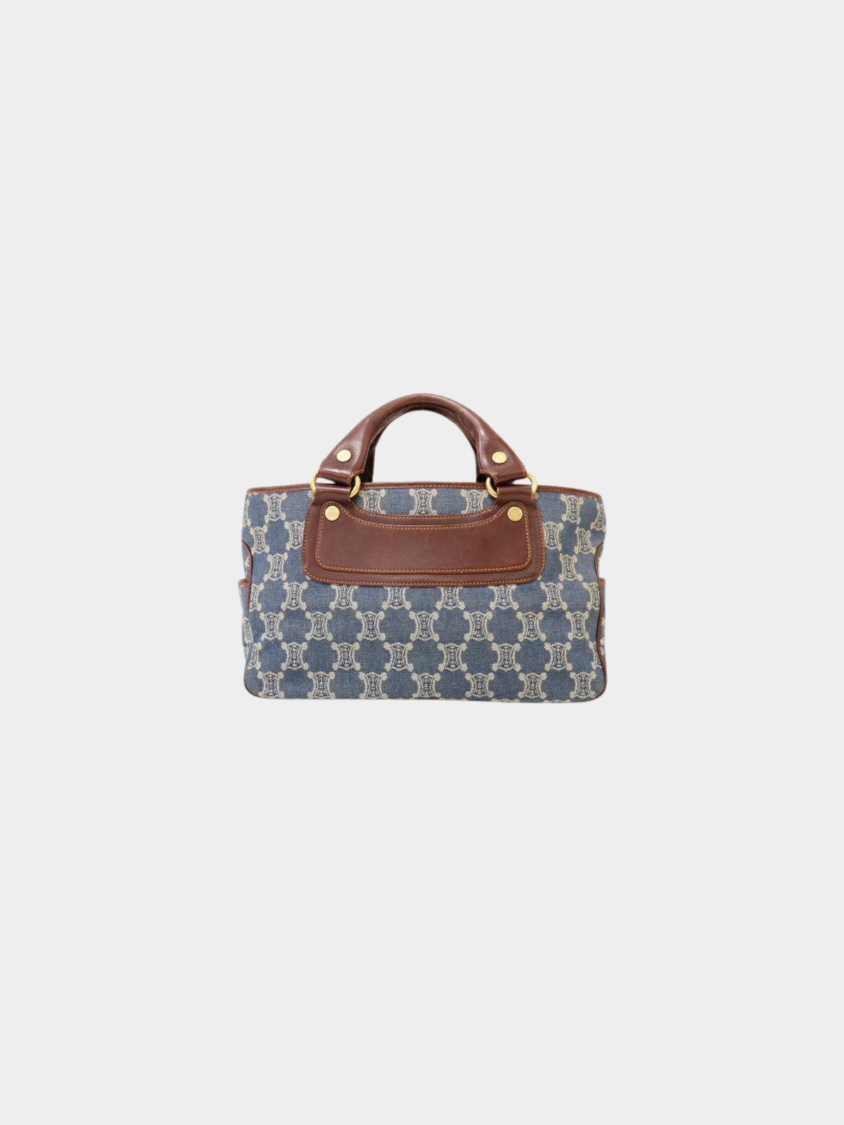 Celine 2000s Blue Denim Leather Macadam Boogie Bag