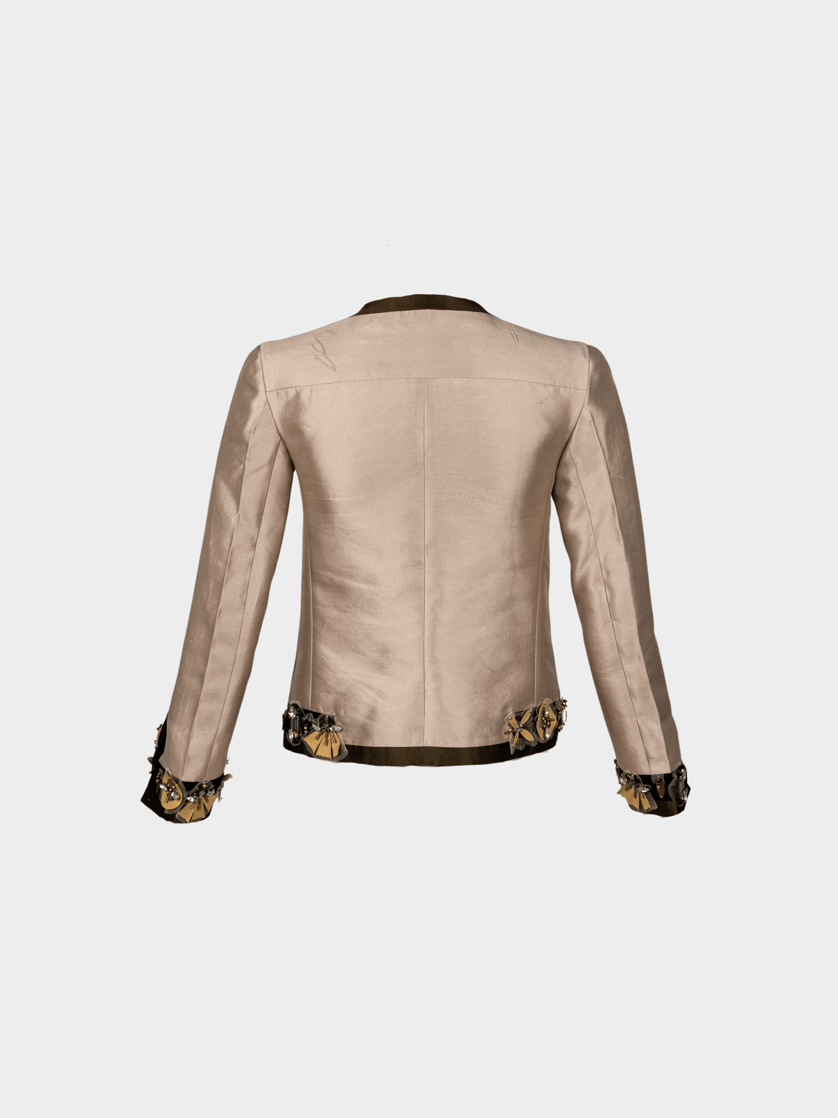 Prada SS 2005 Crystal Appliqué Embellished Wool-Silk Jacket