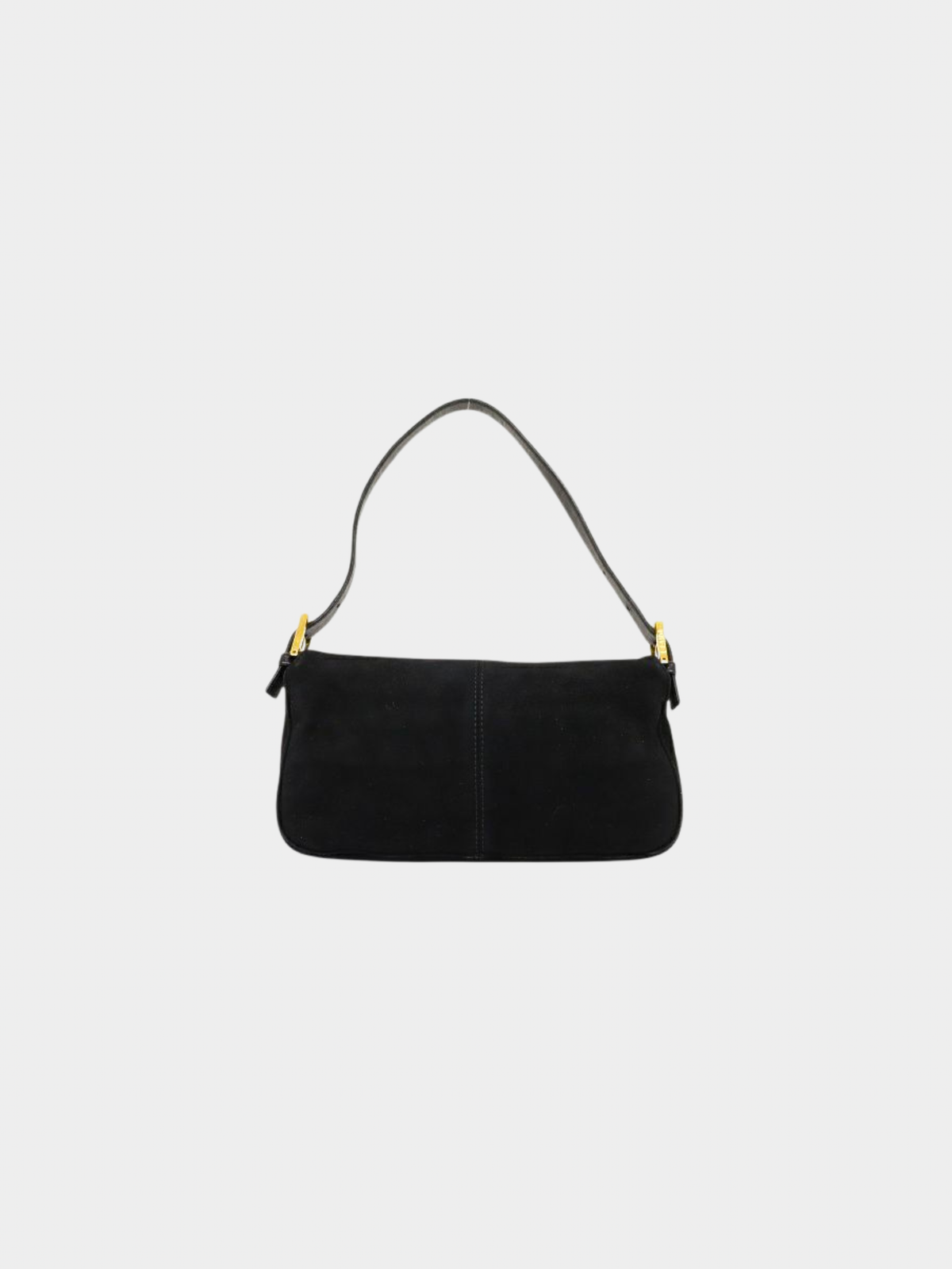 Fendi 2000s Black Suede Mama Baguette