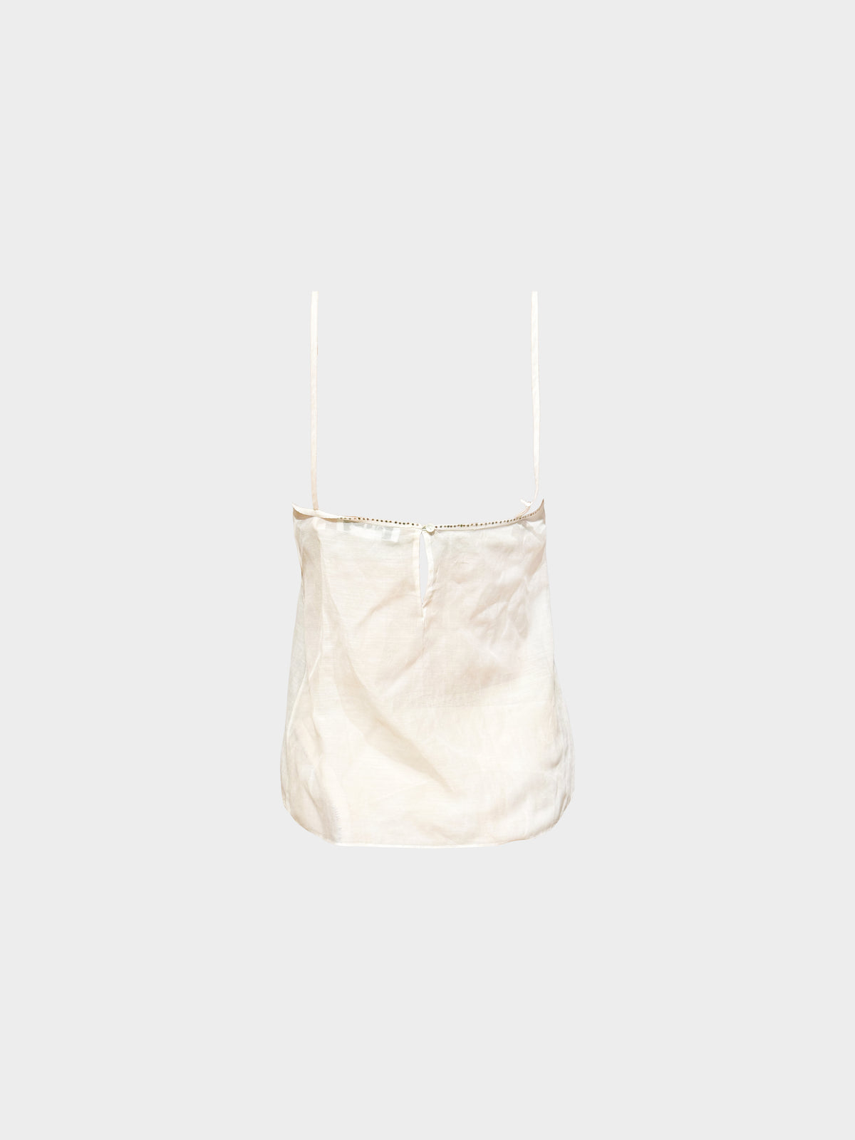 Chloe 2005 Beige Glitter Embellished Cami Top