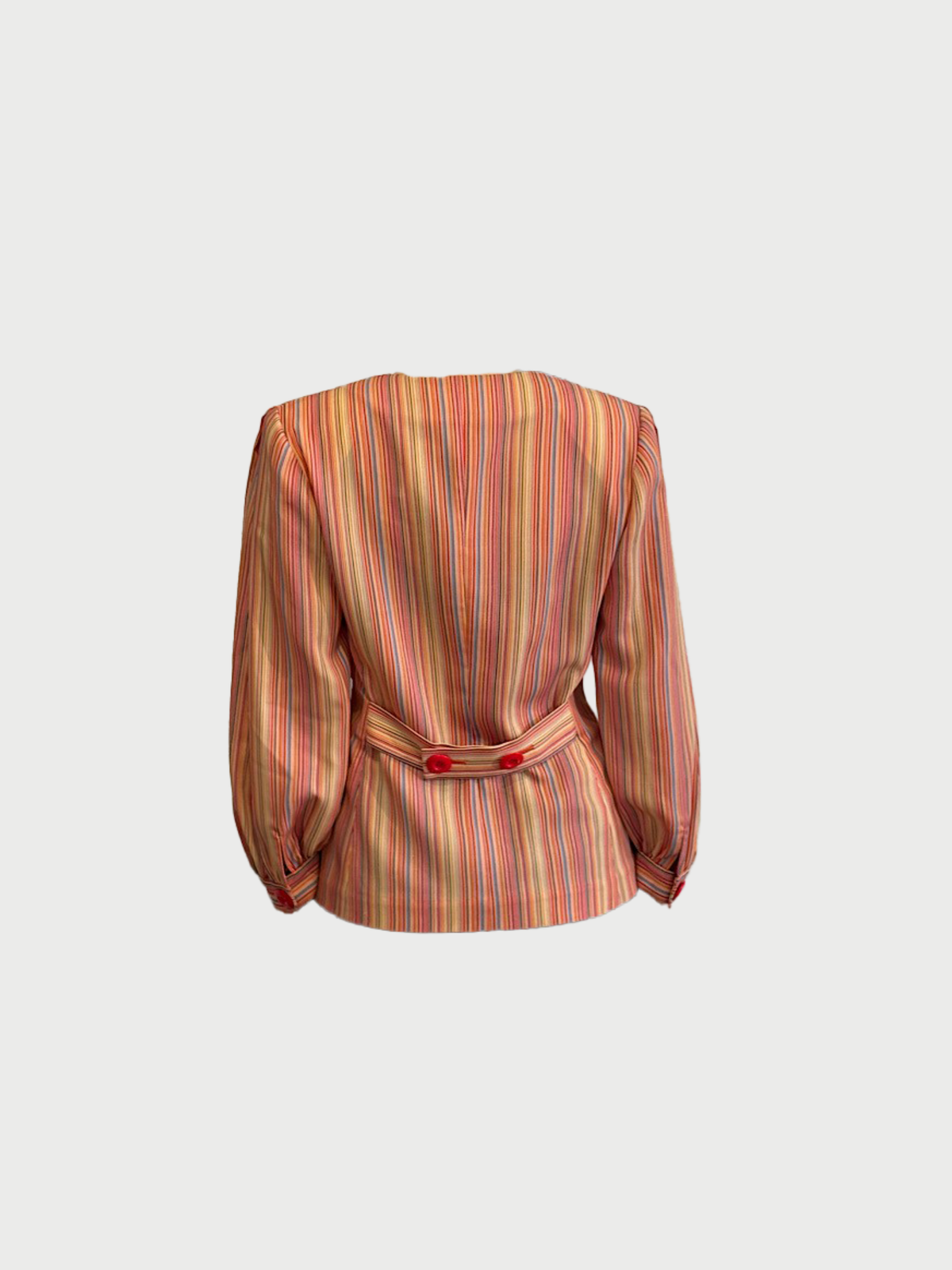 Christian Dior SS 2002 Multicolor Wool Blend Multi Stripe Shirt