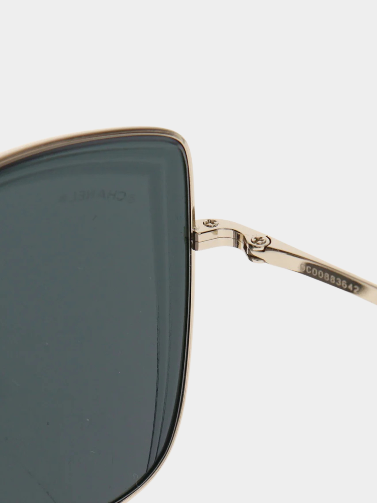 Chanel 2000s Silver Metal Teardrop Sunglasses