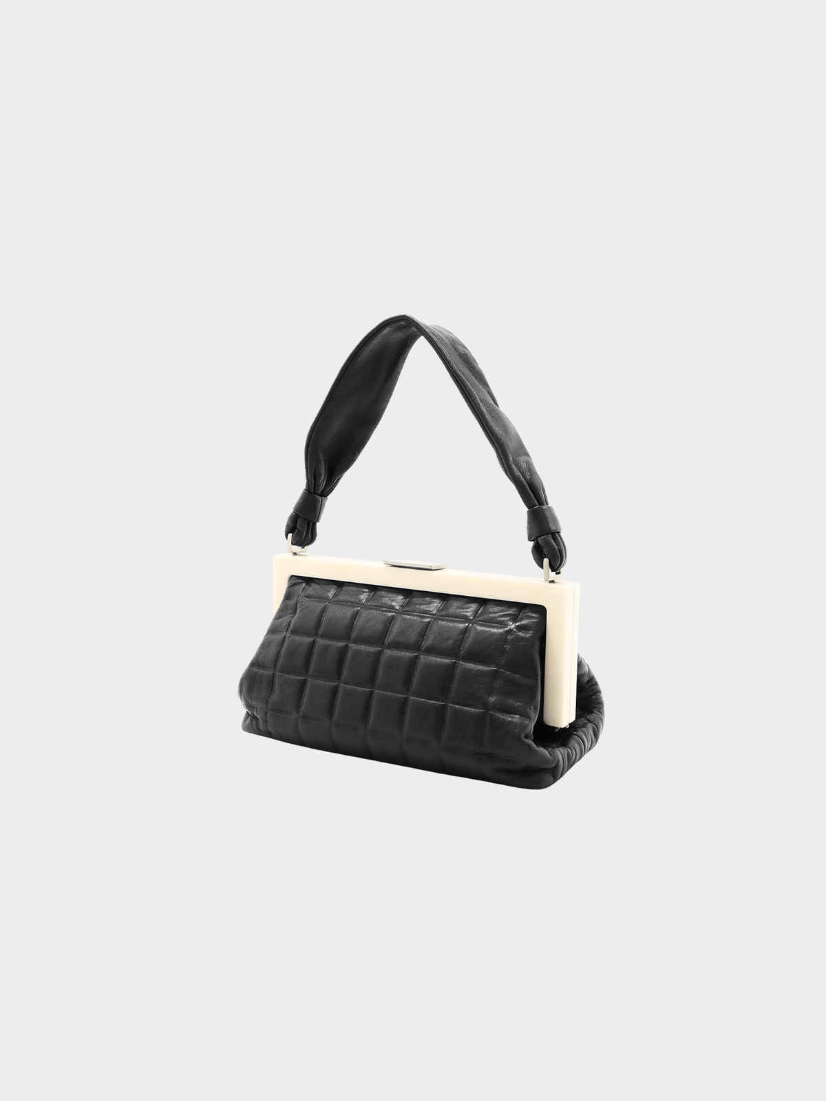 Chanel 2001-2002 Black Lambskin Chocobar Handbag