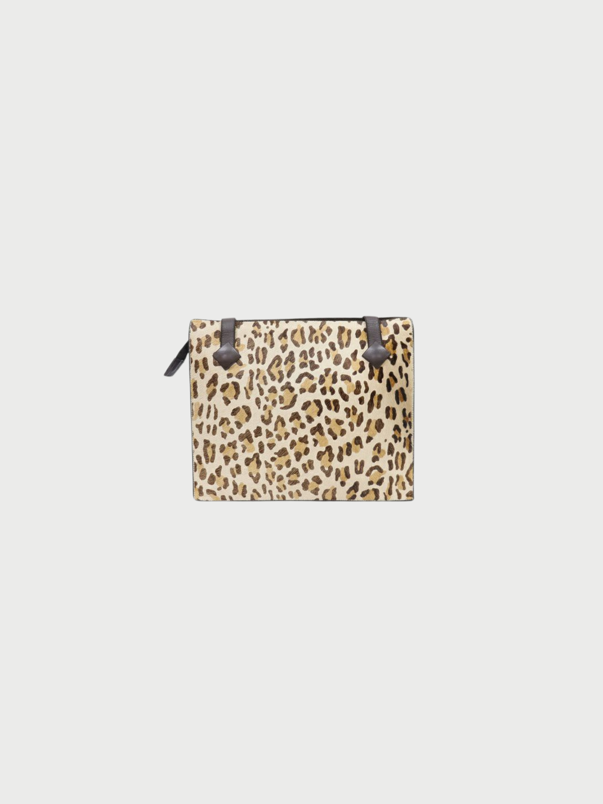 Balenciaga 2000s Beige Brown Leopard Haircalf Tote Bag