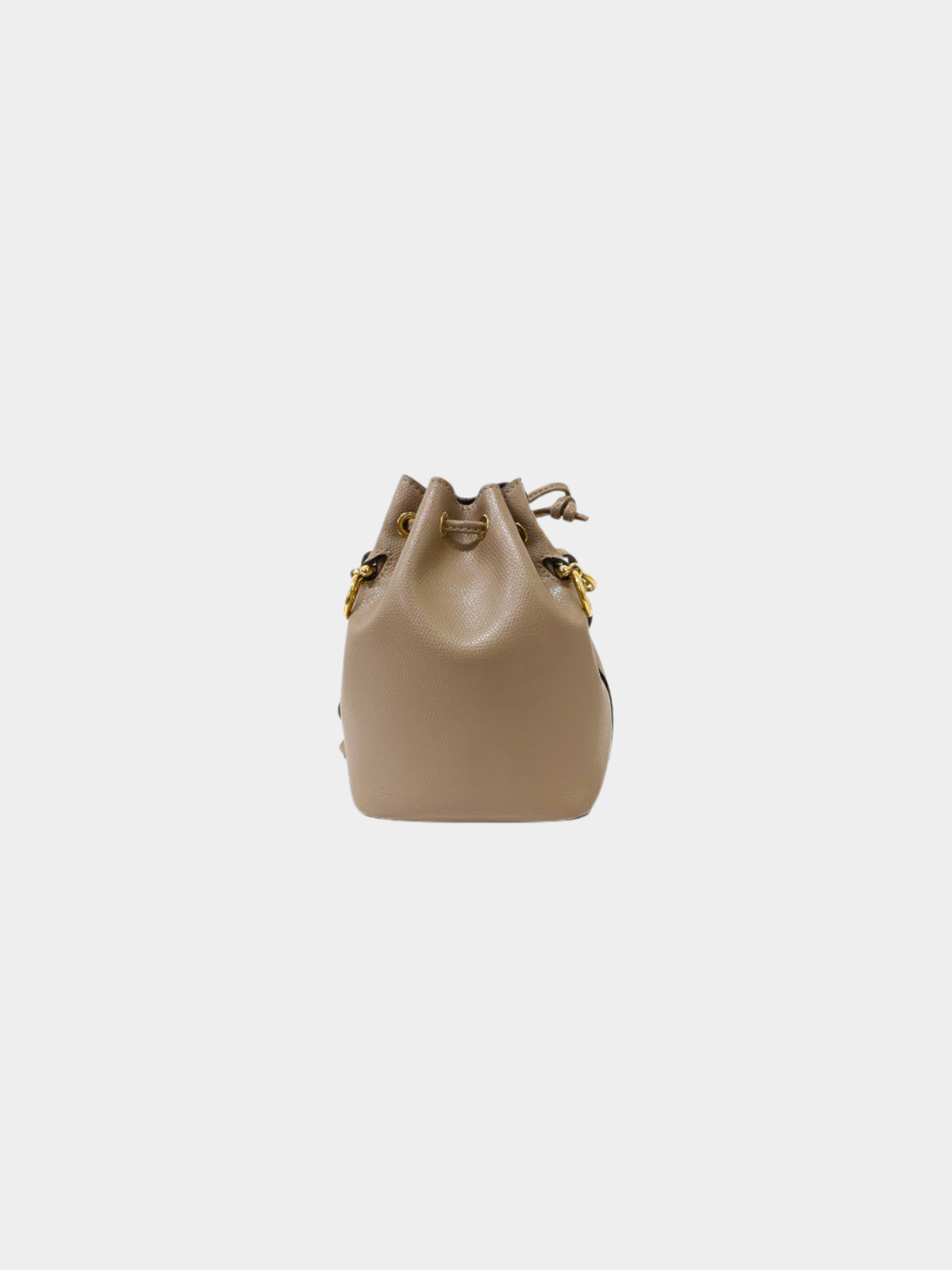 Fendi 2020s Grey Leather Mon Trésor Mini Bucket Bag