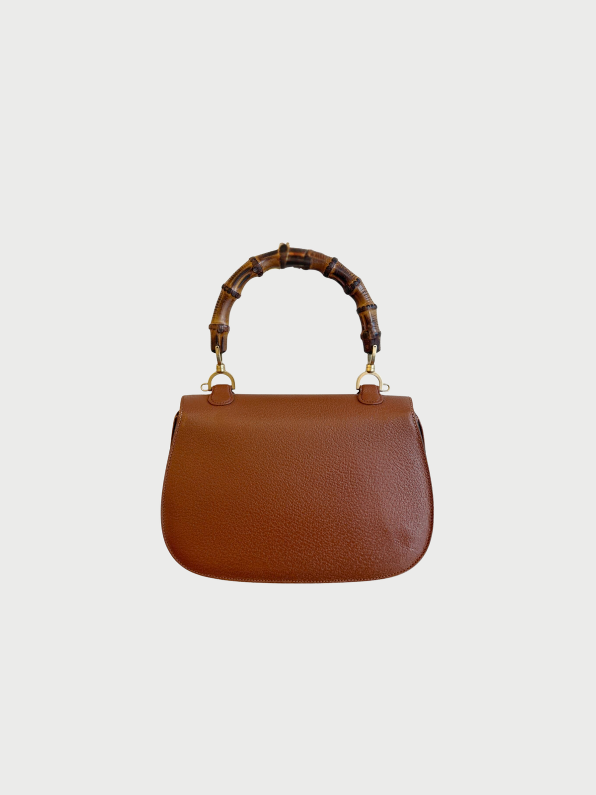 Gucci 1990s Brown Leather Bamboo 1947 Medium Bag