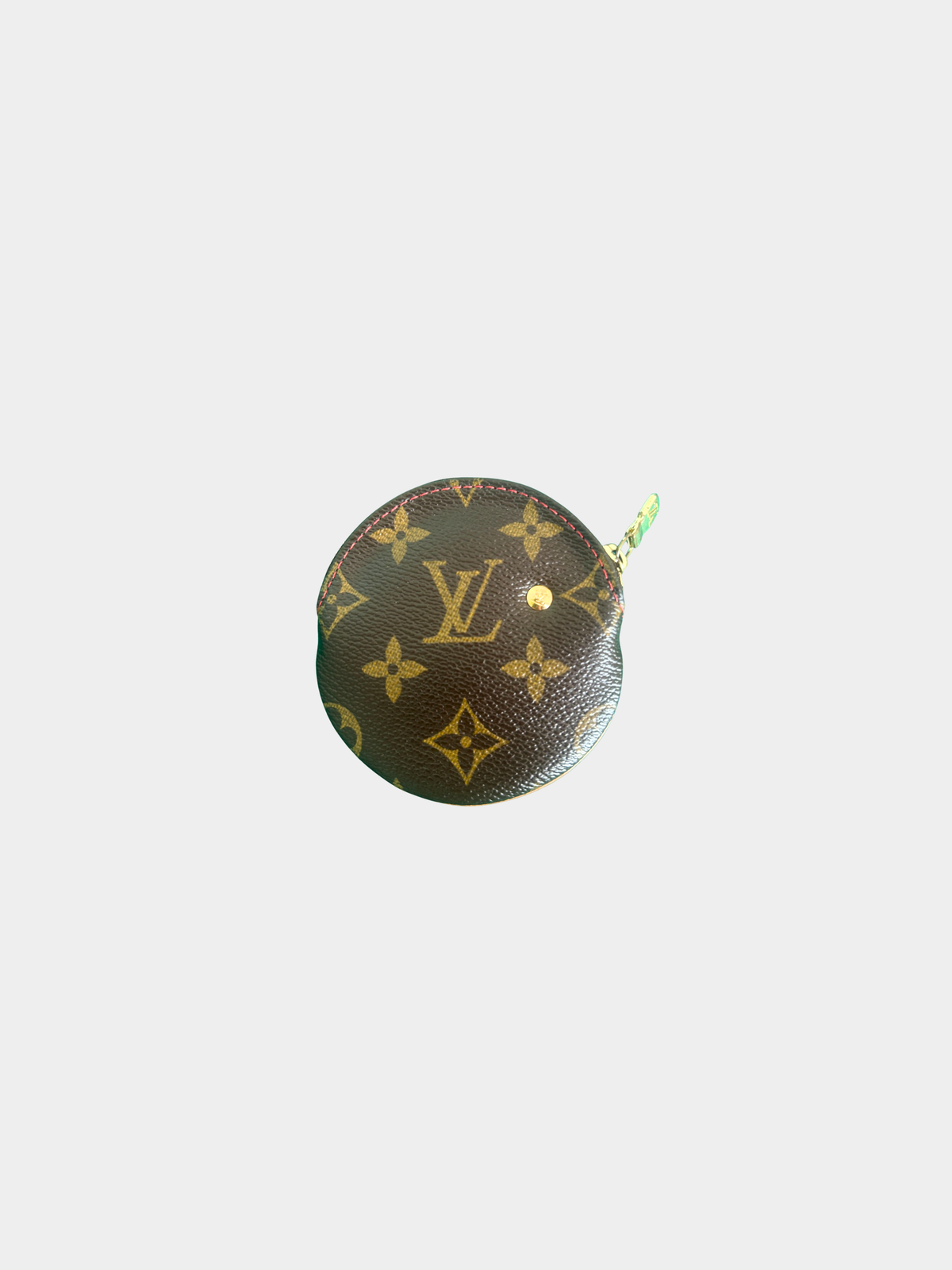 Louis Vuitton 2000s Brown Monogram Cherry Round Coin Purse